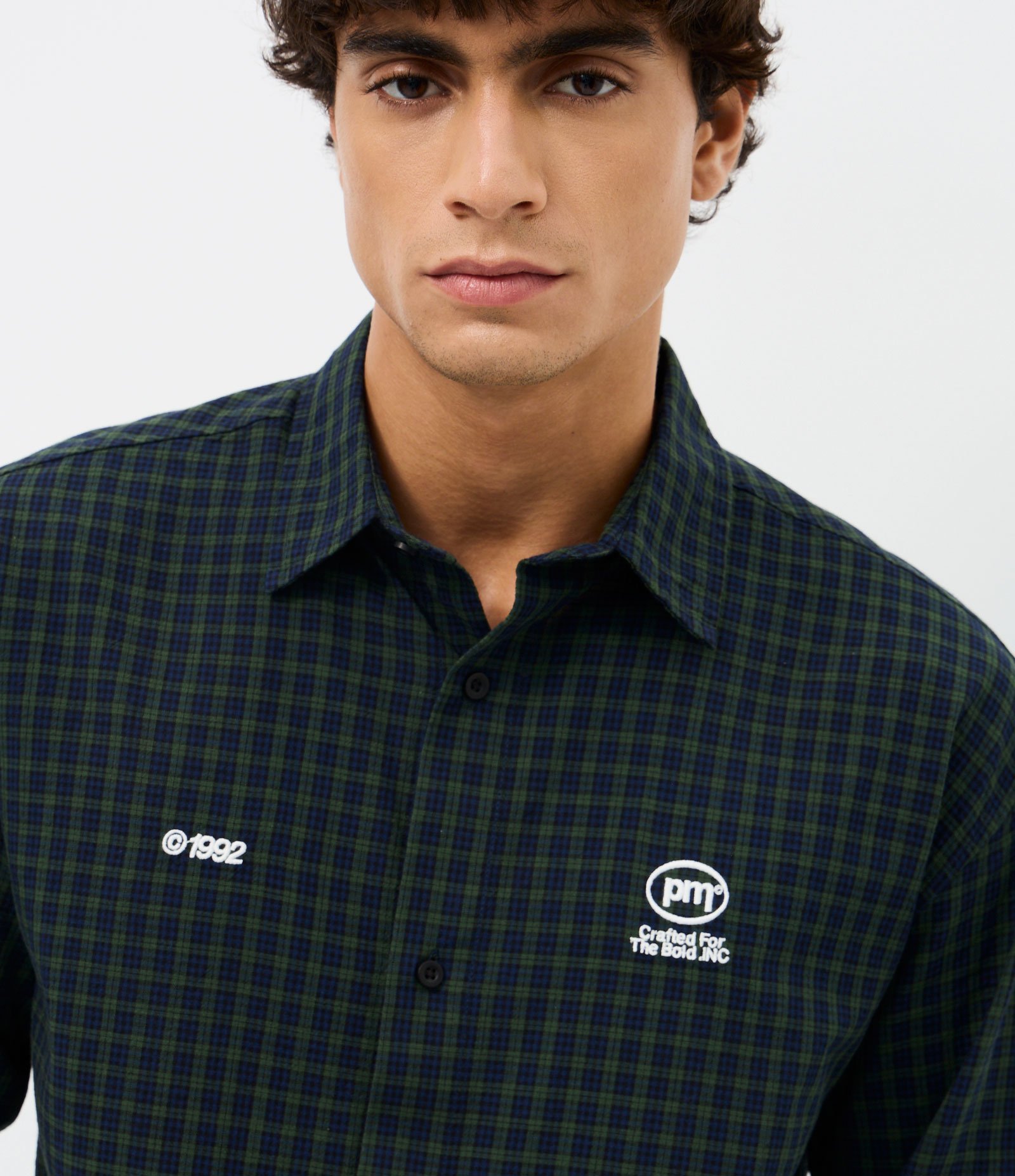 Camisa Manga Longa em Flanela com Estampa Xadrez e Lettering Verde 3