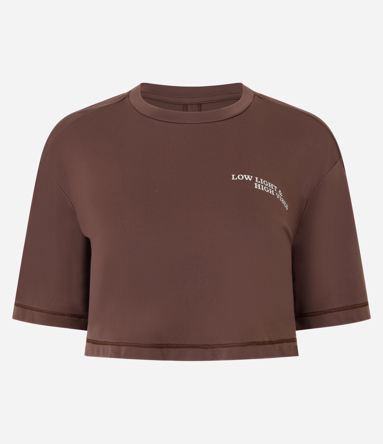 Camiseta Esportiva com Manga Curta e Abertura nas Costas Marrom 5