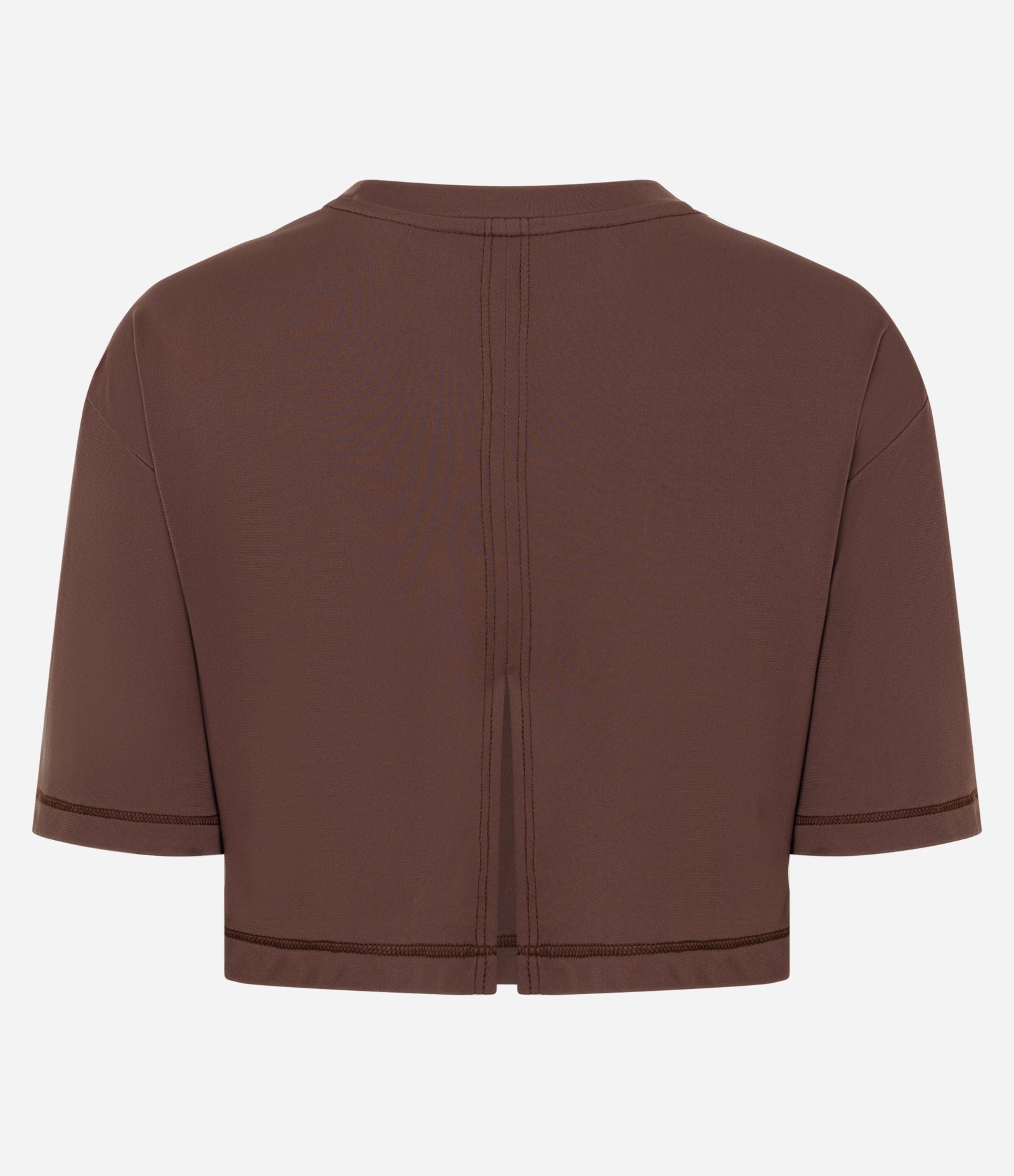 Camiseta Esportiva com Manga Curta e Abertura nas Costas Marrom 6