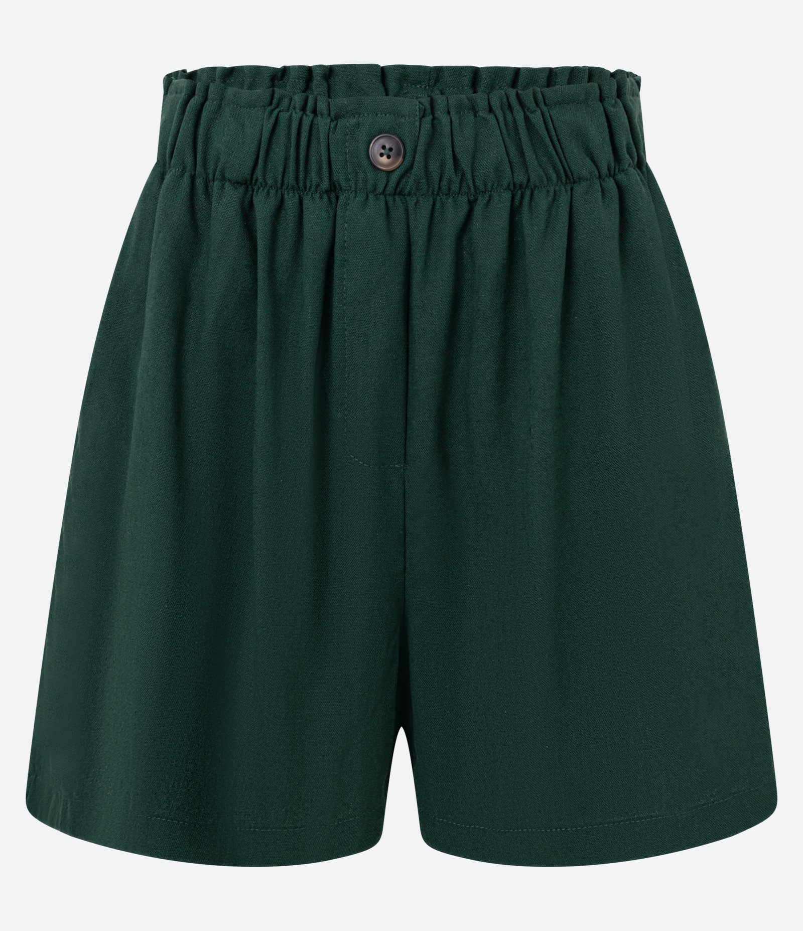 Short Runner em Viscolinho com Botão no Cós Verde 5