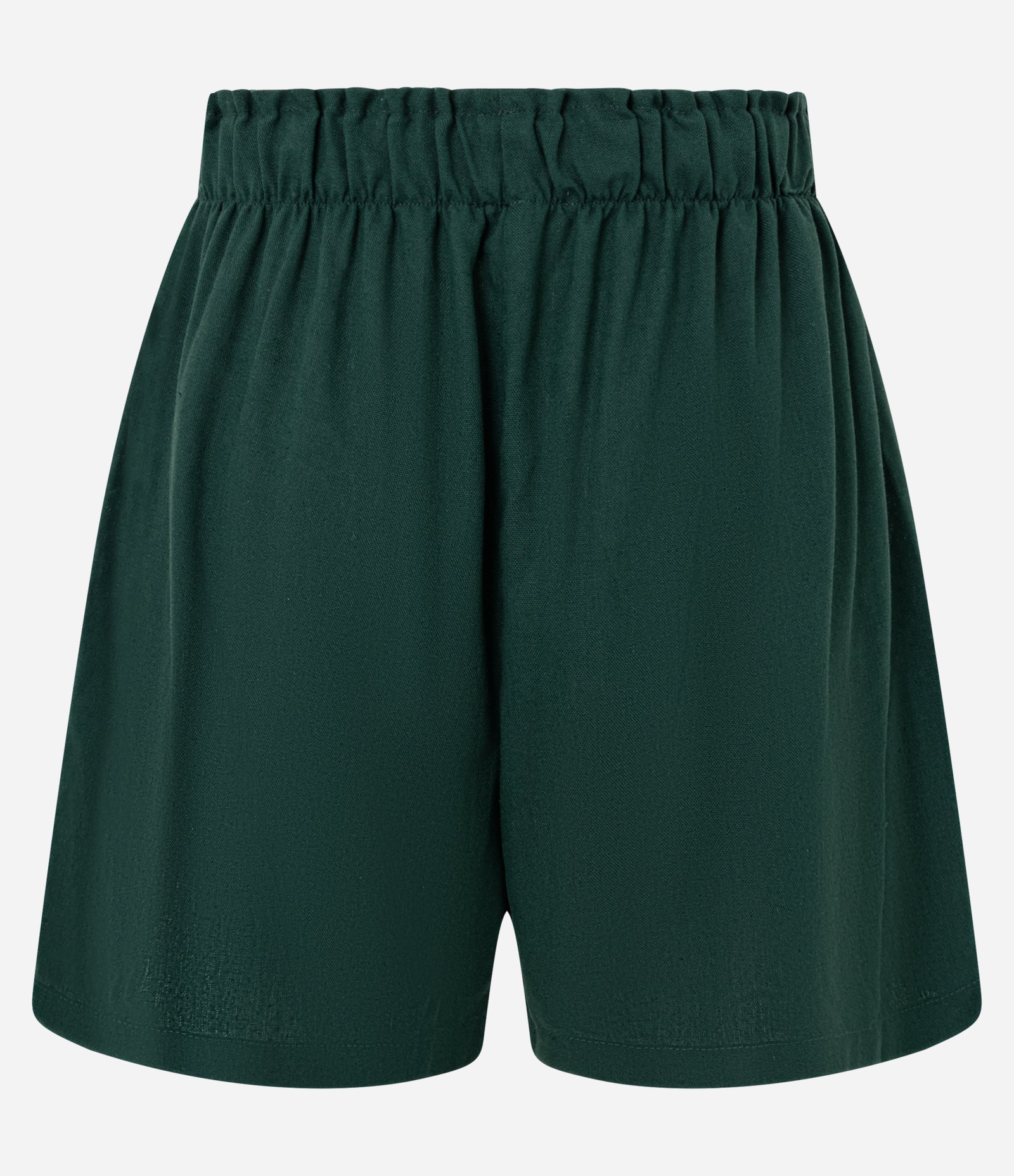 Short Runner em Viscolinho com Botão no Cós Verde 6
