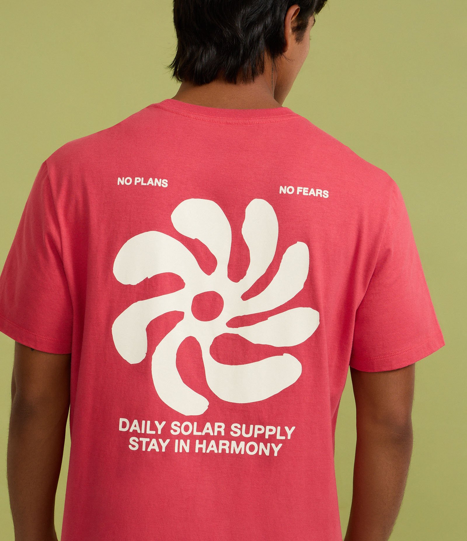 Camiseta Comfort em Algodão com Estampa Abstrata Vermelho 3