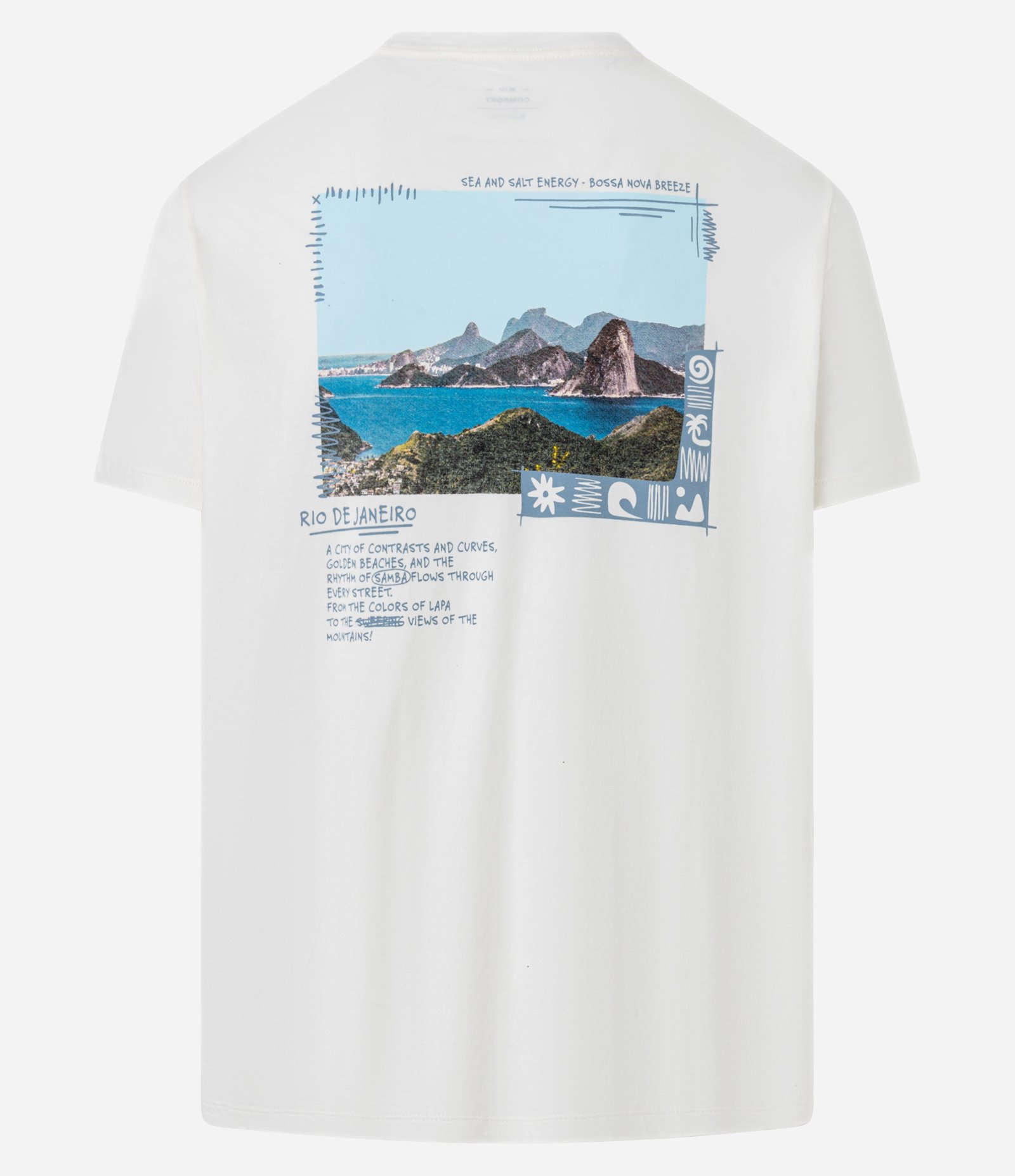 Camiseta Comfort em Algodão com Estampa Photoprint Branco 6