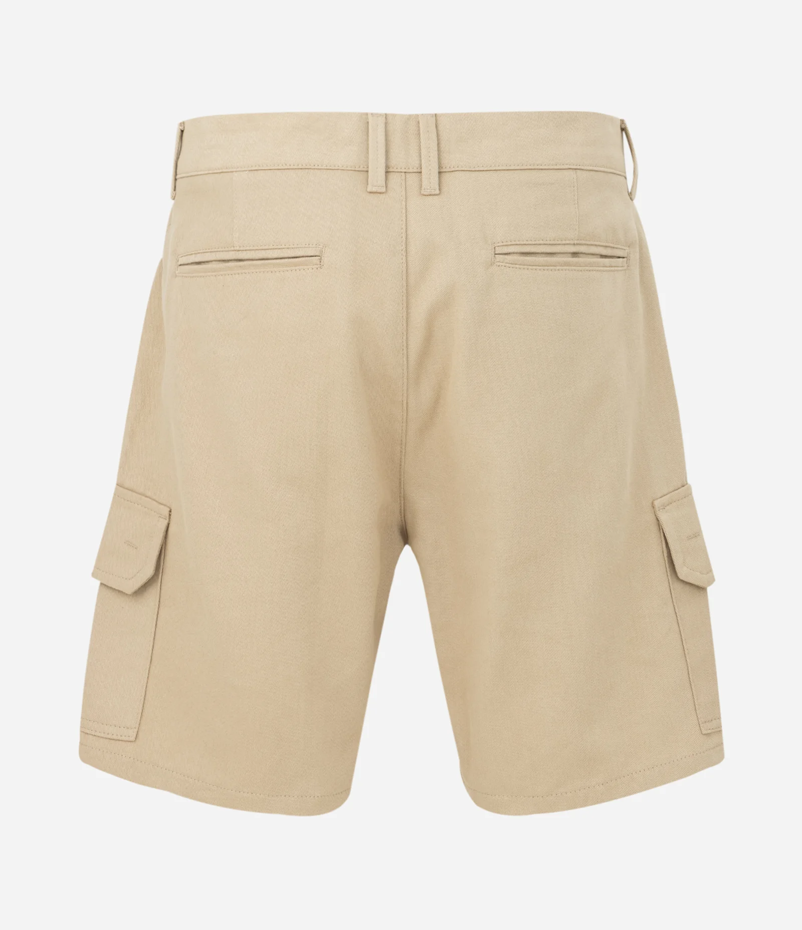 Bermuda Cargo em Sarja com Bolsos Laterais Utilitários Bege 2