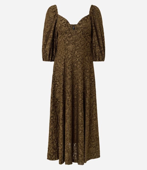 Vestido Longo em Tule com Decote V