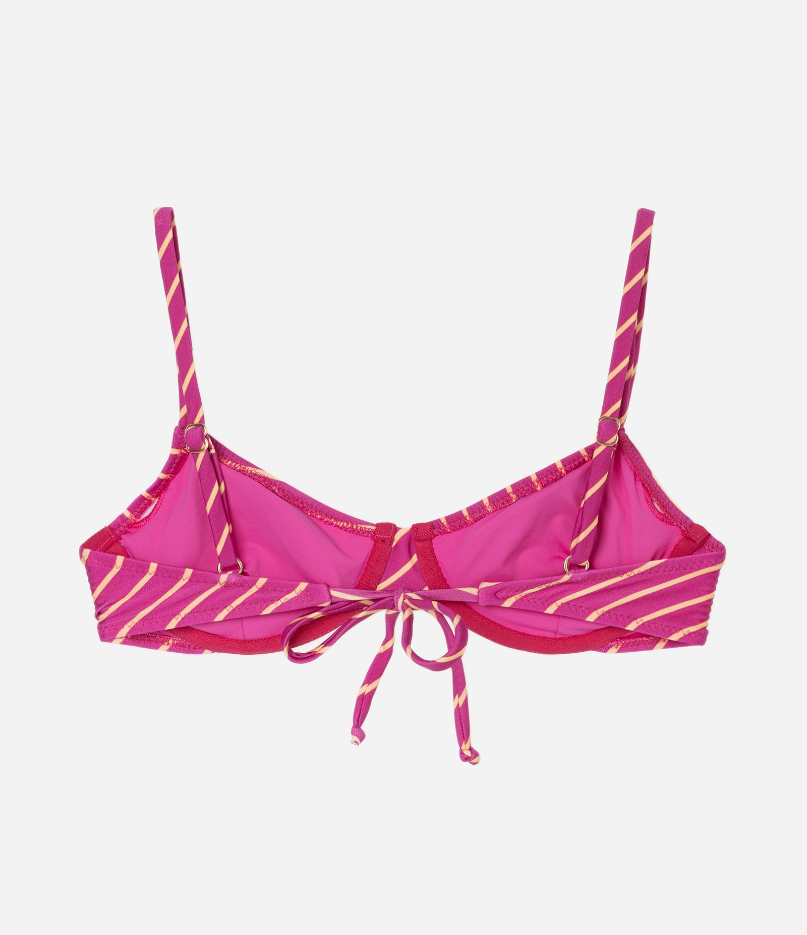 Biquini Top Meia Taça em Microfibra Estampada Rosa 6