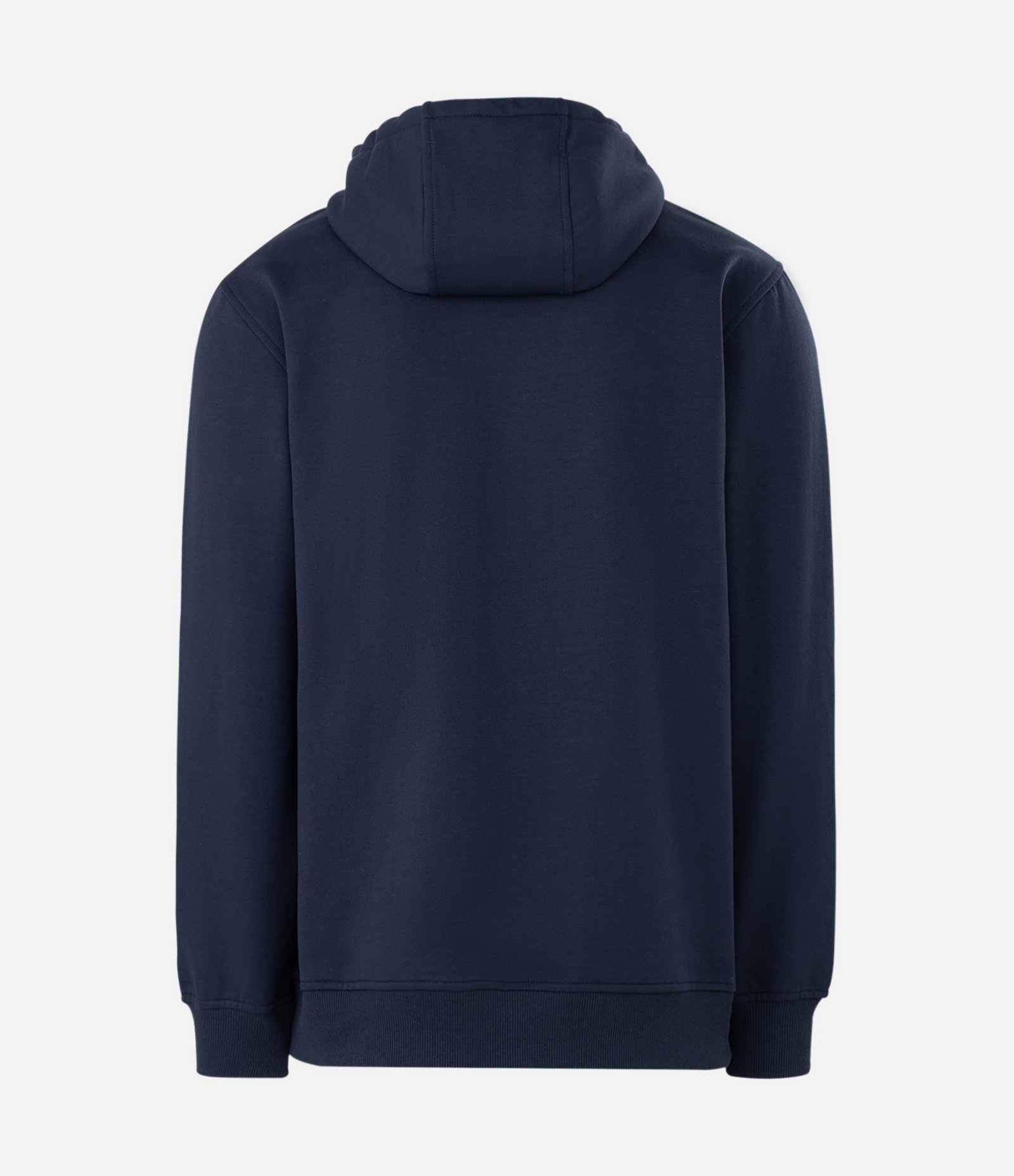 Casaco Moletom com Felpa Liso Azul 5