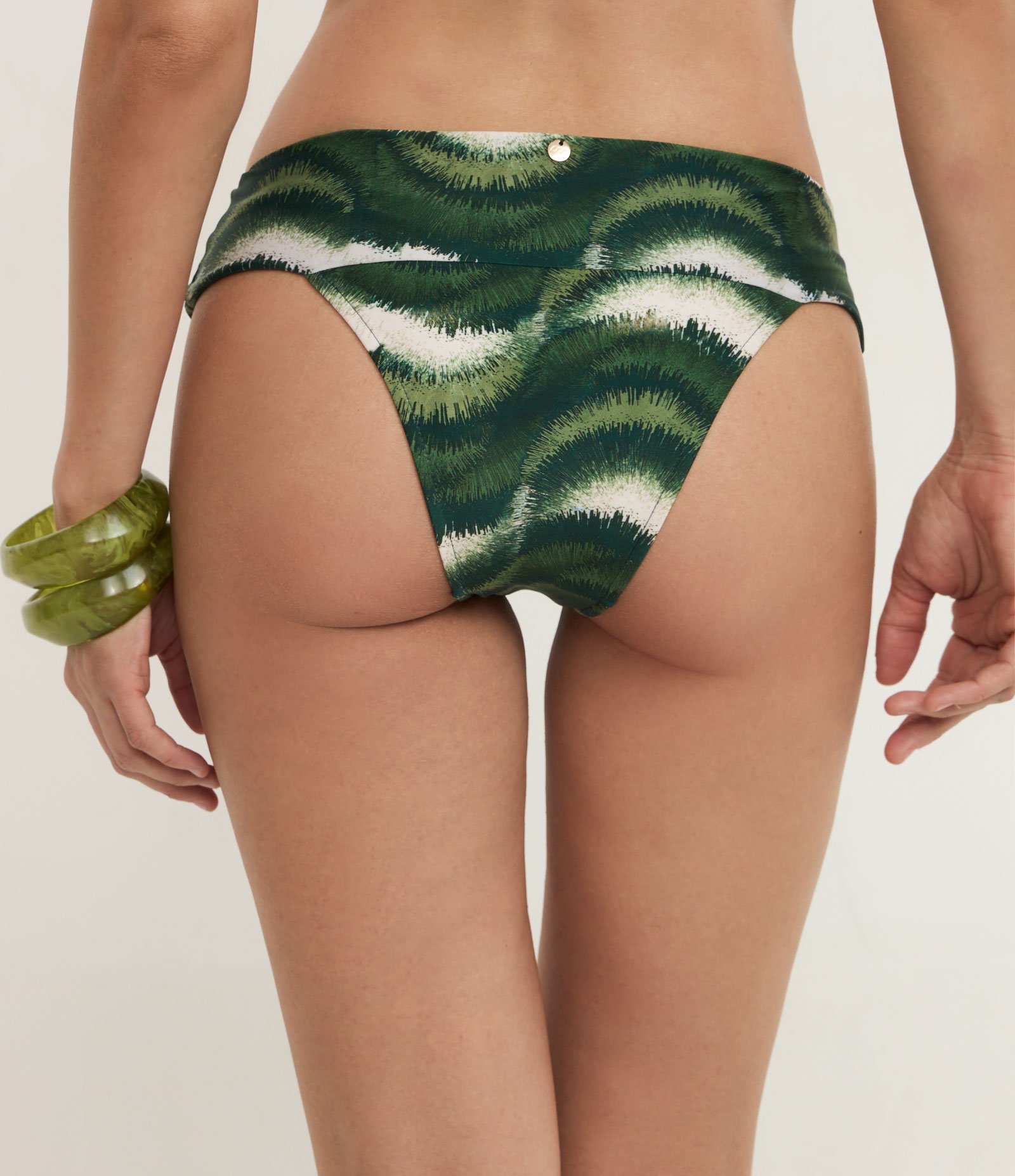 Biquíni Calcinha Pala Larga Com Estampa Palmeira Real Buriti Verde 4