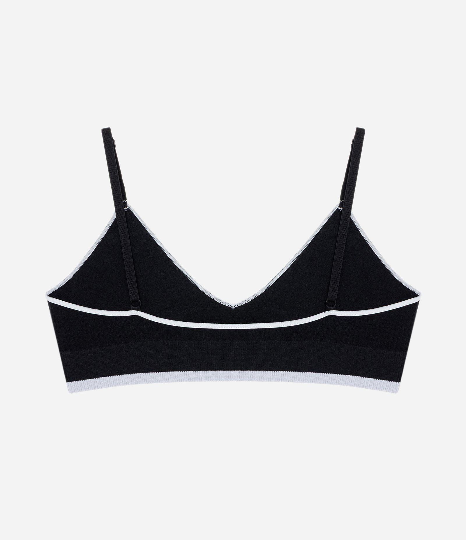 Sutiã Top Seamless Texturizado com Detalhe Contrastante Preto 6