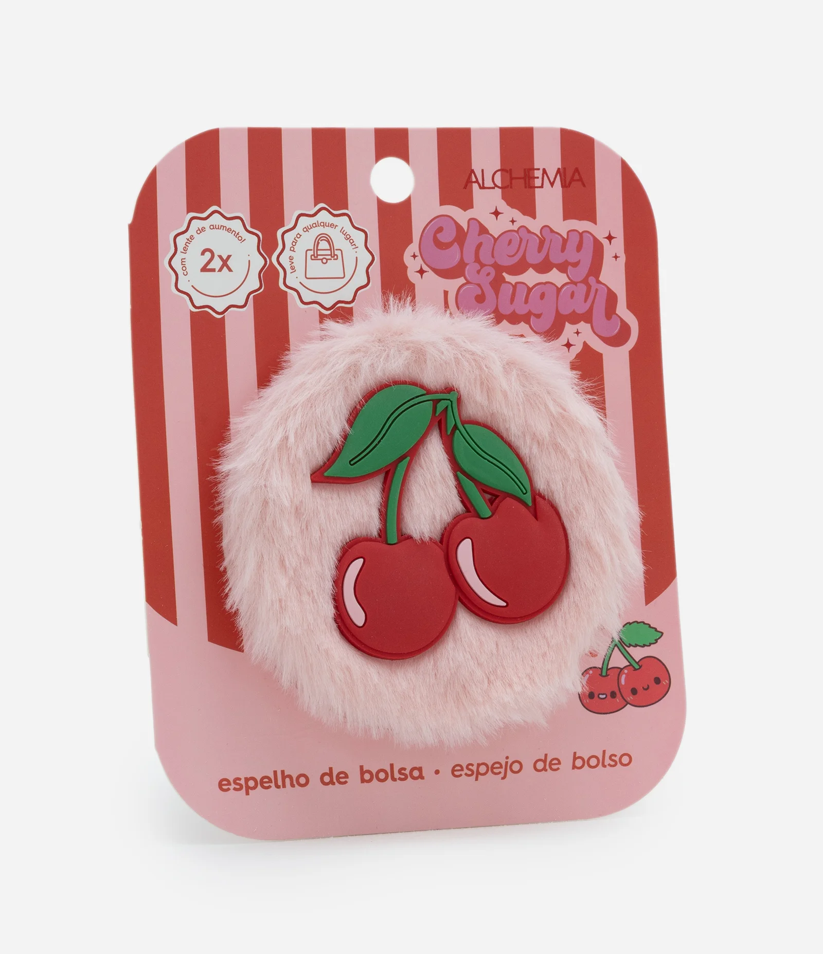 Espelho Duplo com Pelos Cherry Alchemia U 1