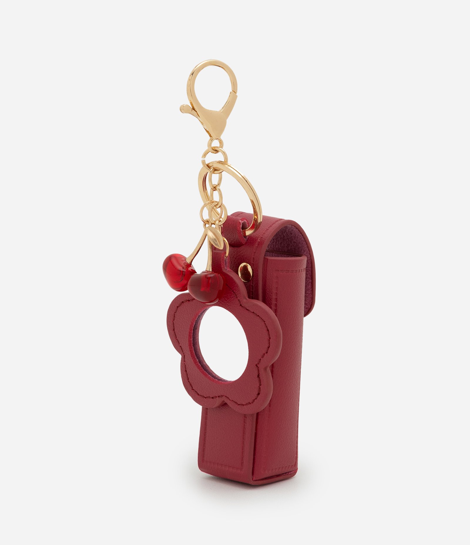 Porta Batom com Espelho e Chaveiro de Cereja Cherry Alchemia Vermelho 3