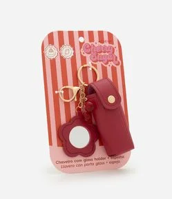 Porta Batom com Espelho e Chaveiro de Cereja Cherry Alchemia