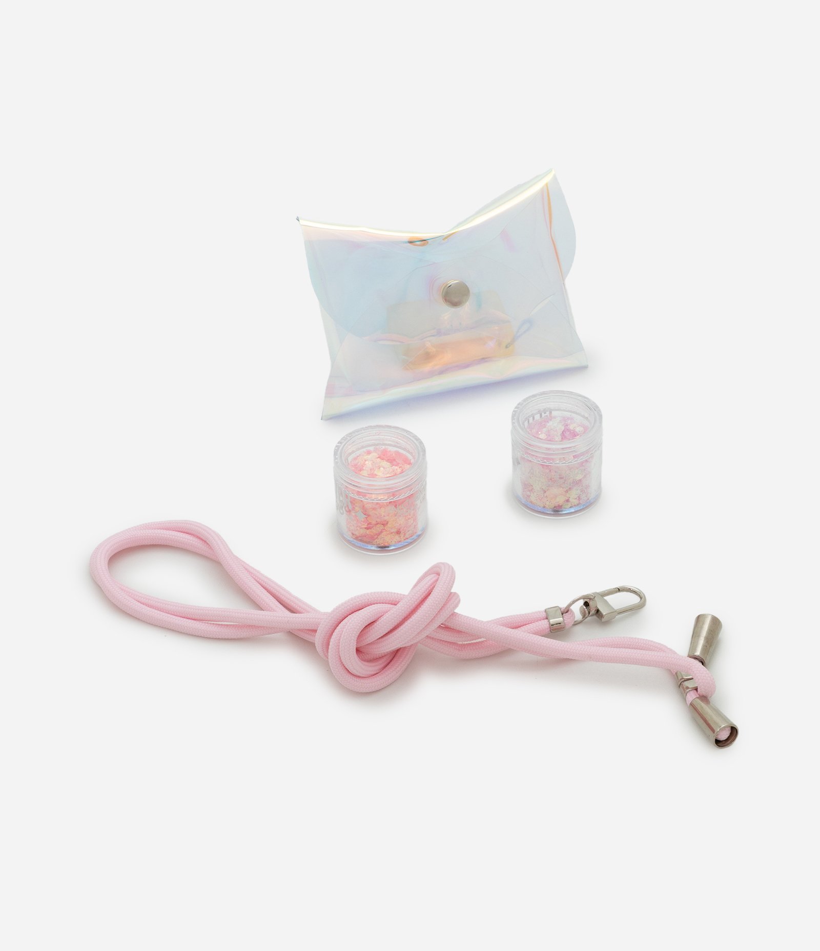 Kit com 2 Glitters Rosa e Lilás em Bolsinha com Corda Alchemia Colorido 2