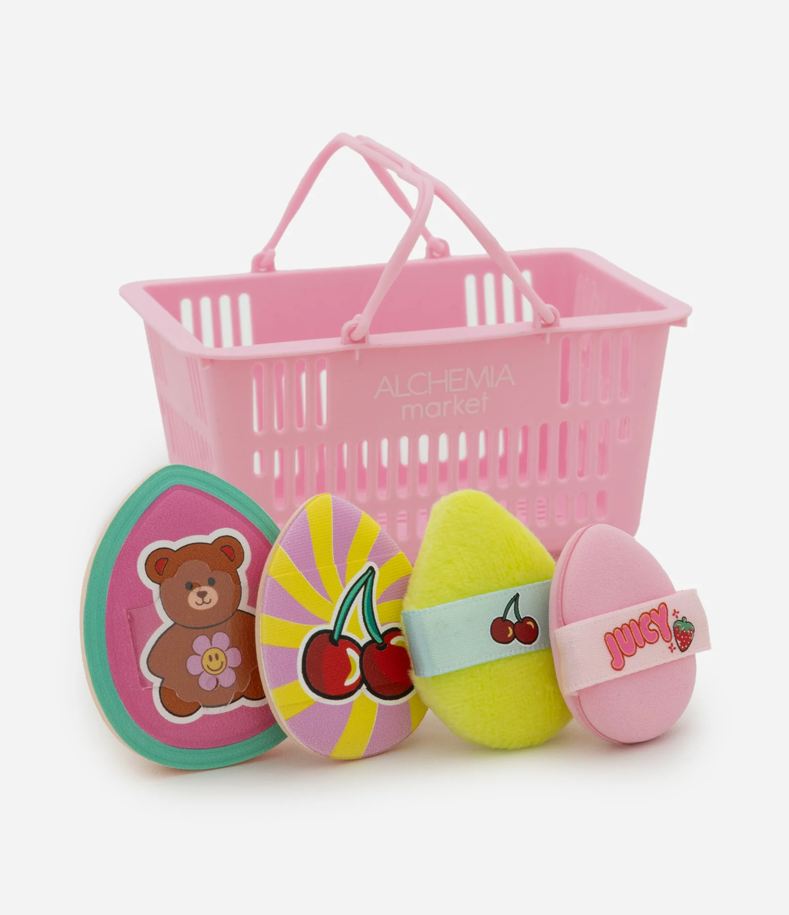 Kit com 4 Esponjas de Maquiagem com Cestinha Fun Alchemia Colorido 2