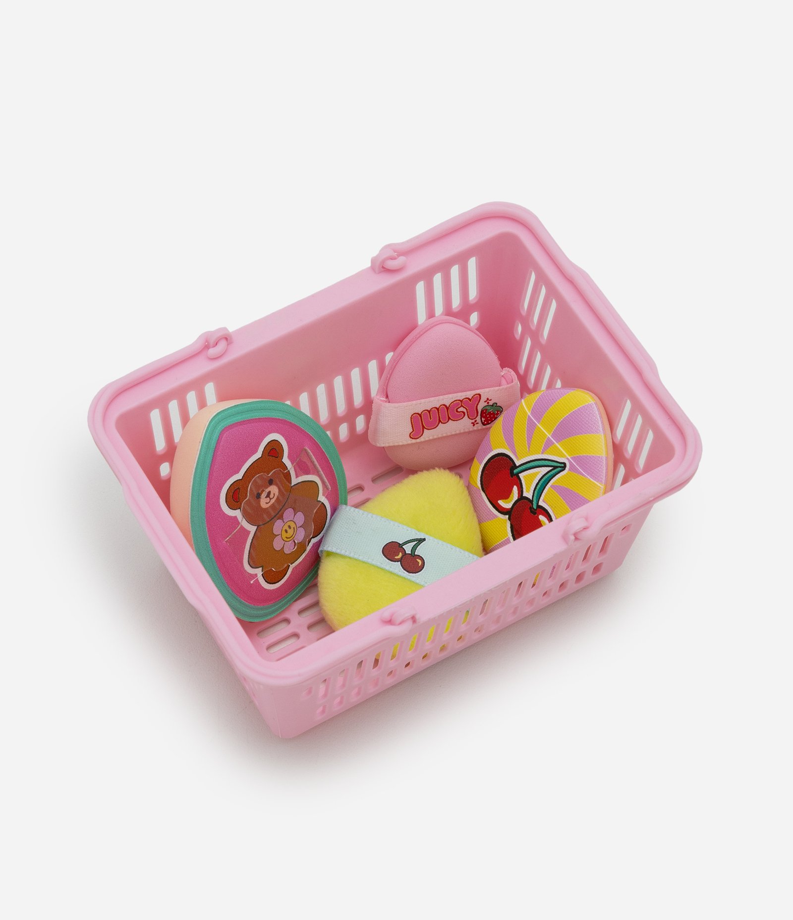 Kit com 4 Esponjas de Maquiagem com Cestinha Fun Alchemia Colorido 3