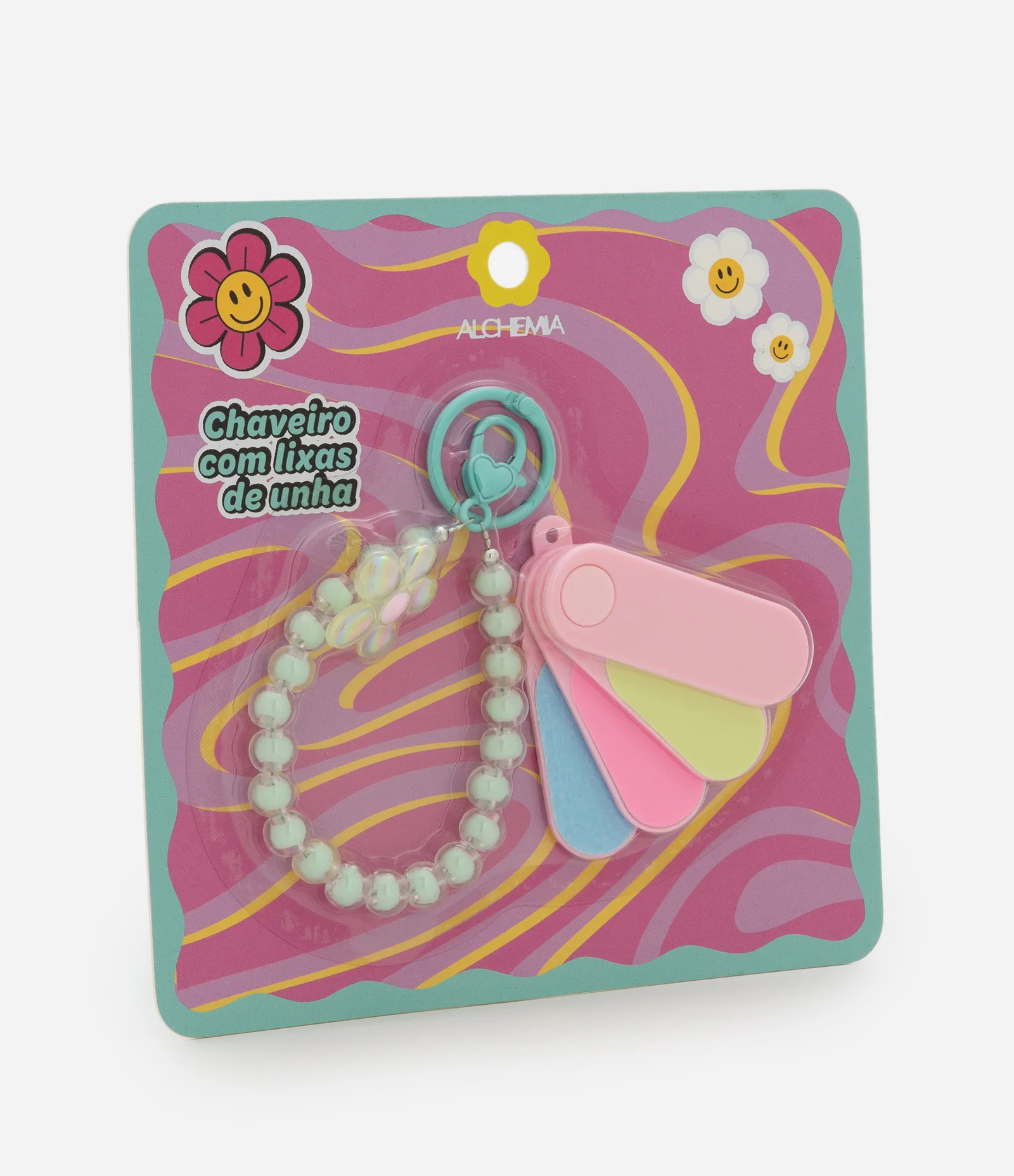 Kit Lixas de Unhas com Chaveiro Fun Alchemia Colorido 1