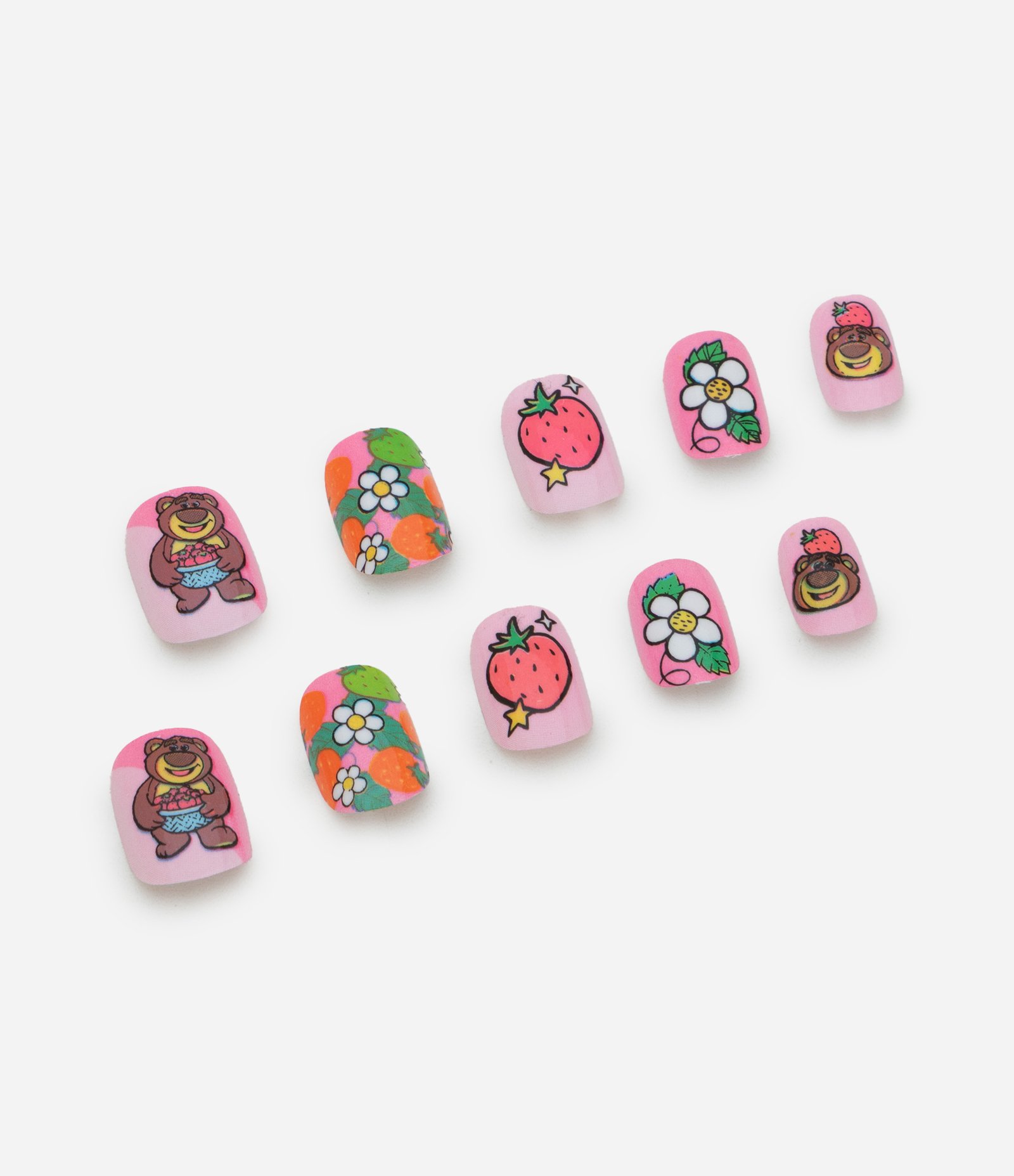 Kit com Unhas Postiças Infantis Alchemia  Colorida 1