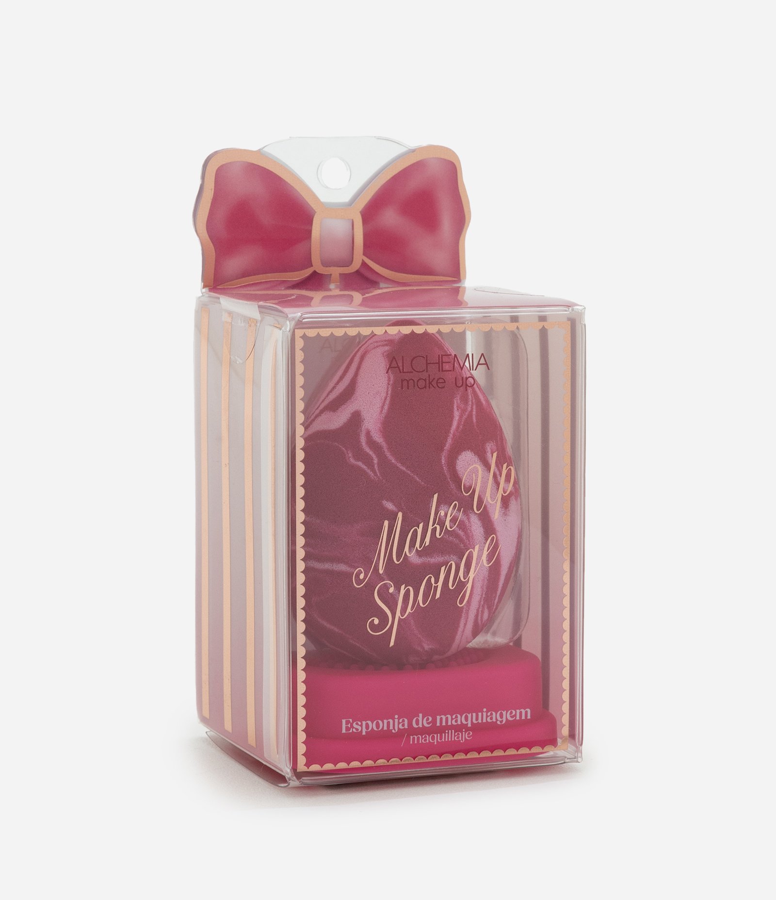 Esponja Individual de Maquiagem com Suporte Alchemia Rosa 4
