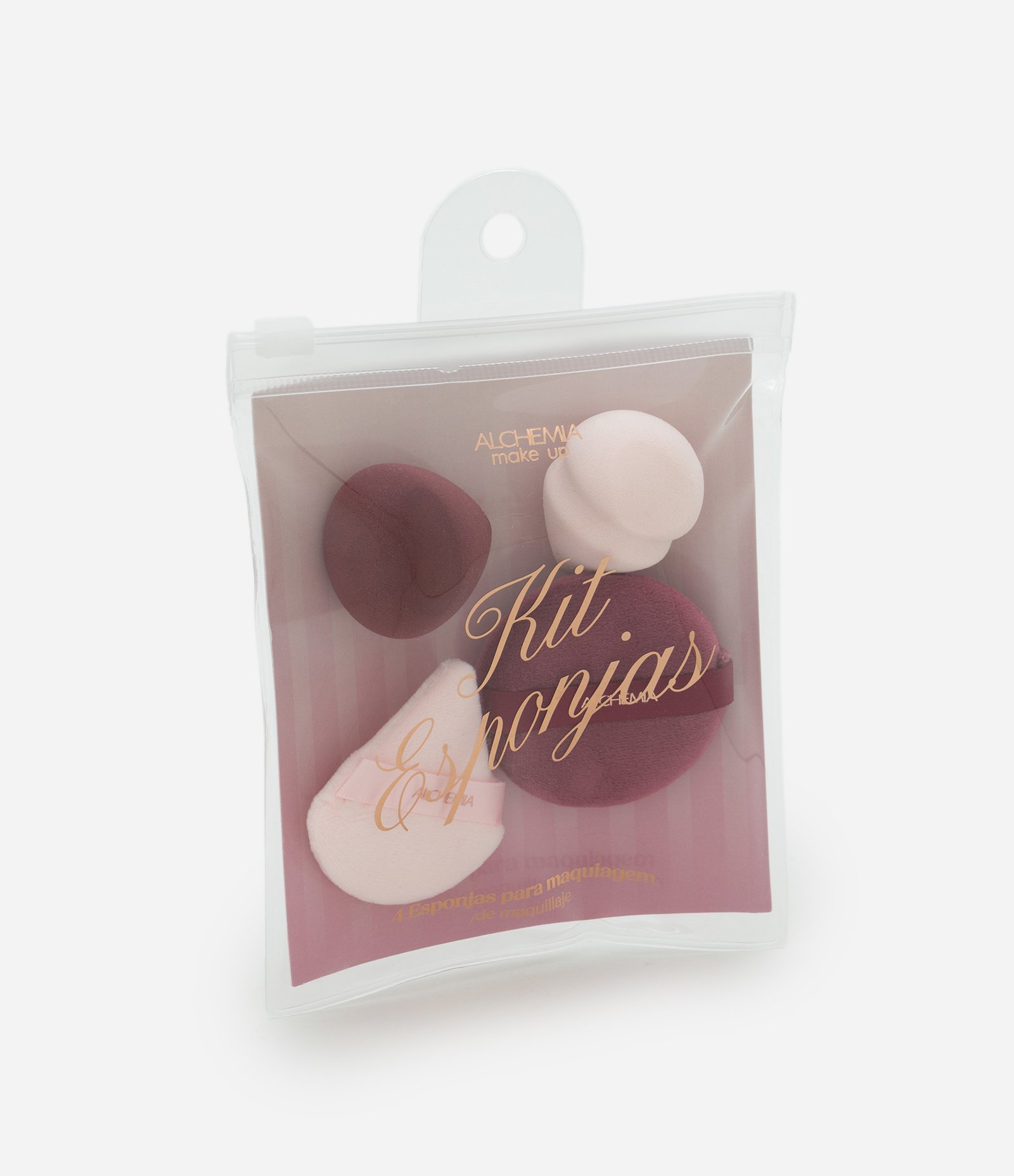 Kit com 4 Esponjas de Maquiagem em Formatos Diferentes Alchemia Colorido 1