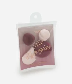 Kit com 4 Esponjas de Maquiagem em Formatos Diferentes Alchemia