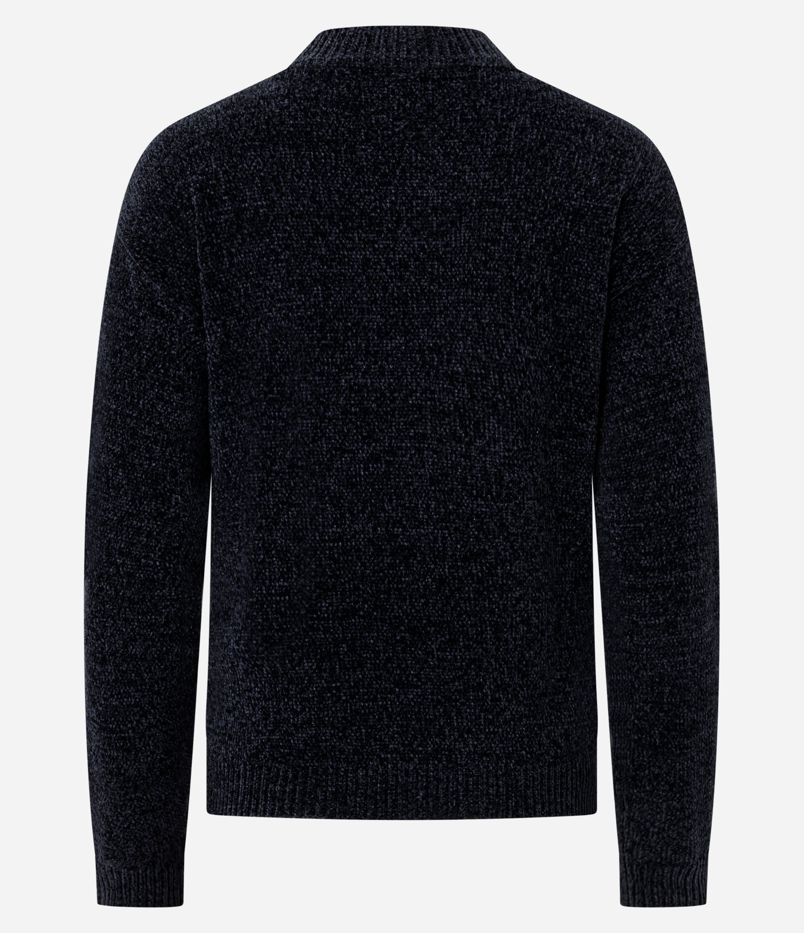 Blusa Slim em Tricô Chenille com Gola Redonda Preto 7