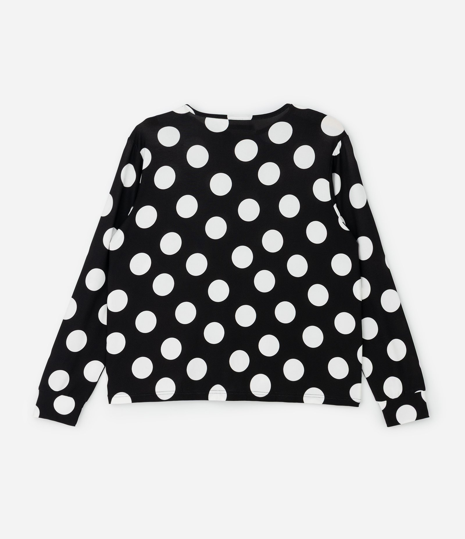 Pijama Longo Peach Touch com Estampa Poá Curve & Plus Size Branco/Preto 3