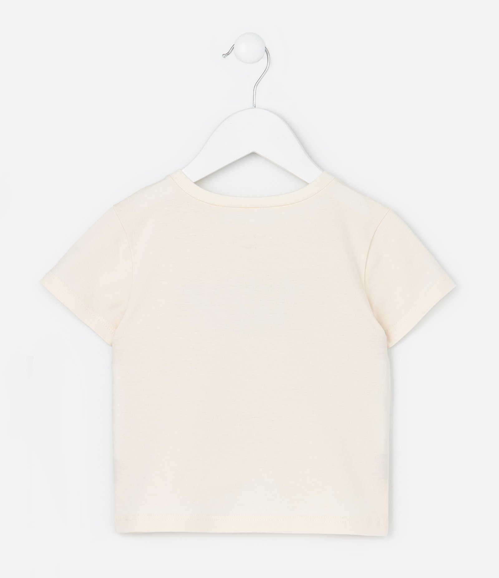 Camiseta Infantil com Estampa de Capivara Realista  - Tam 1 a 6 Anos Bege 2