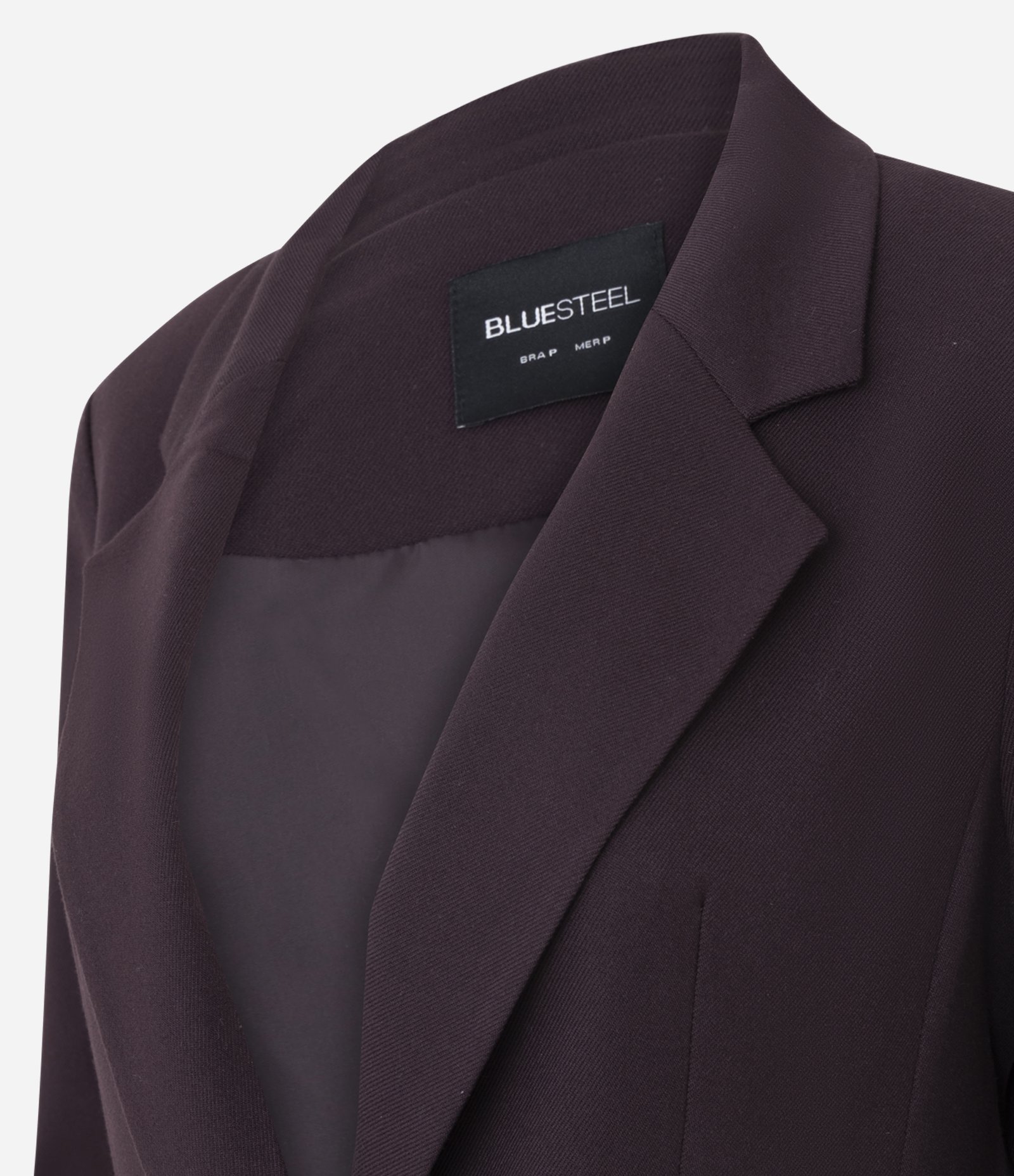 Blazer em Alfaiataria Alongado com Abotoamento Vinho 3