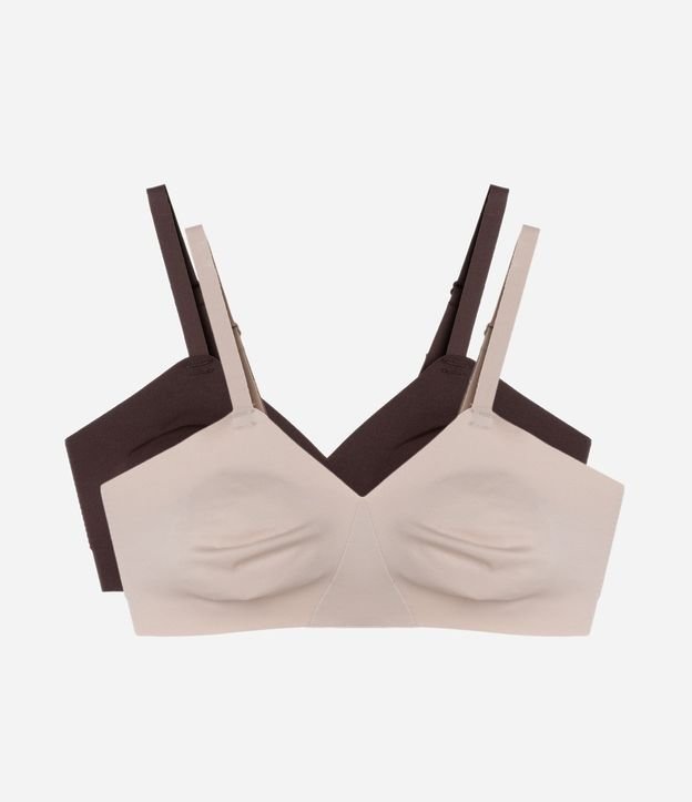 Kit 02 Sutiã sem Bojo sem Aro em Microfibra Delrio