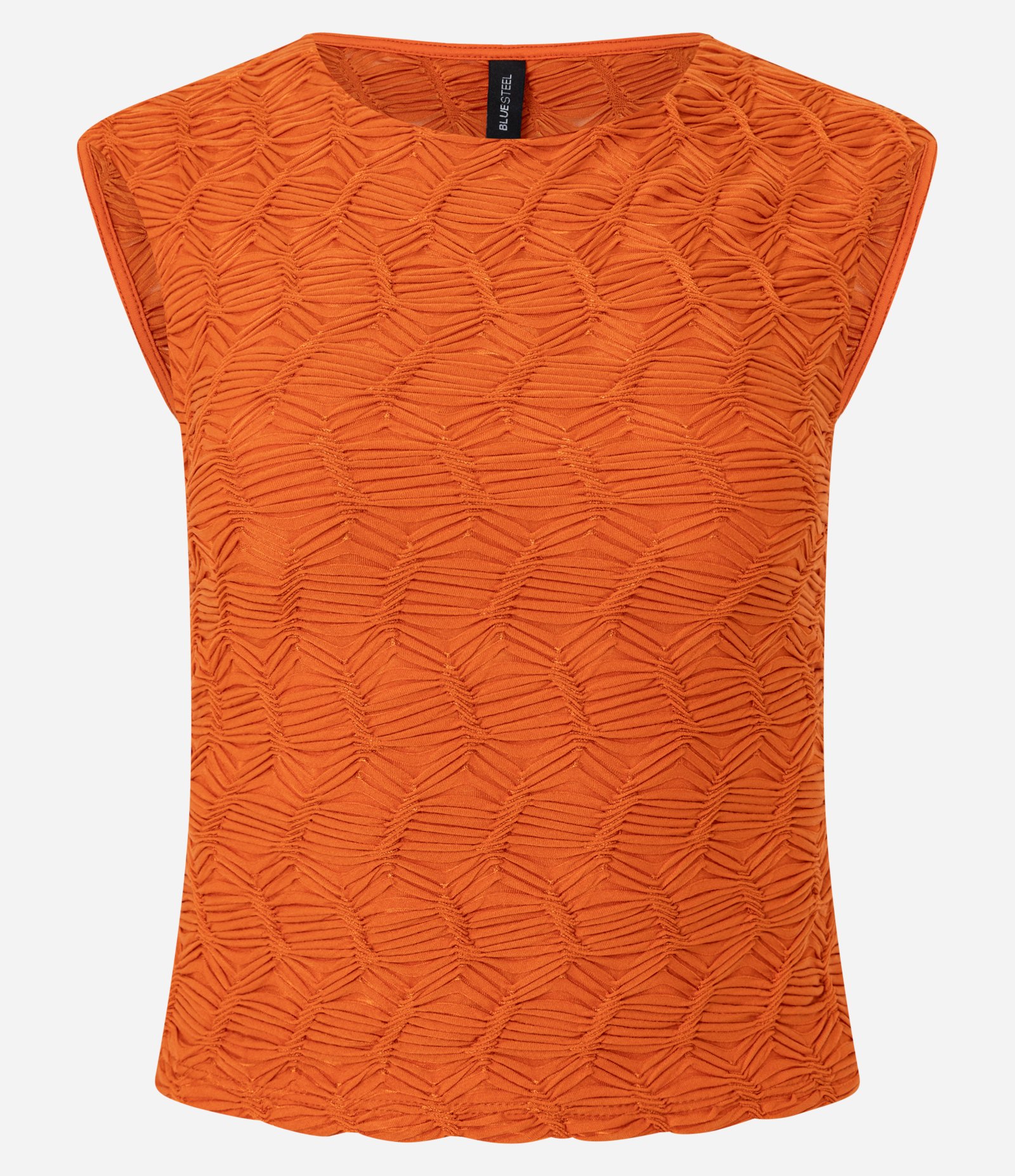 Blusa Texturizada com Abertura nas Costas Laranja 4