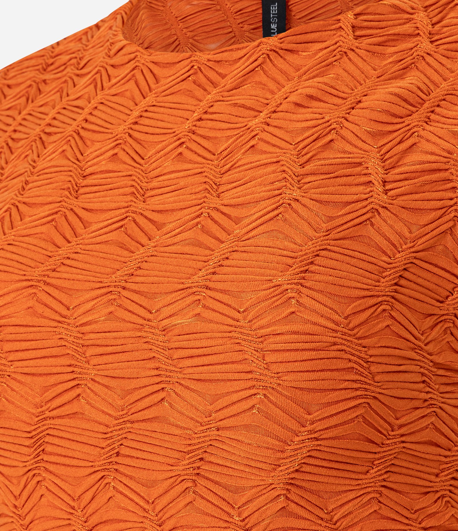 Blusa Texturizada com Abertura nas Costas Laranja 5