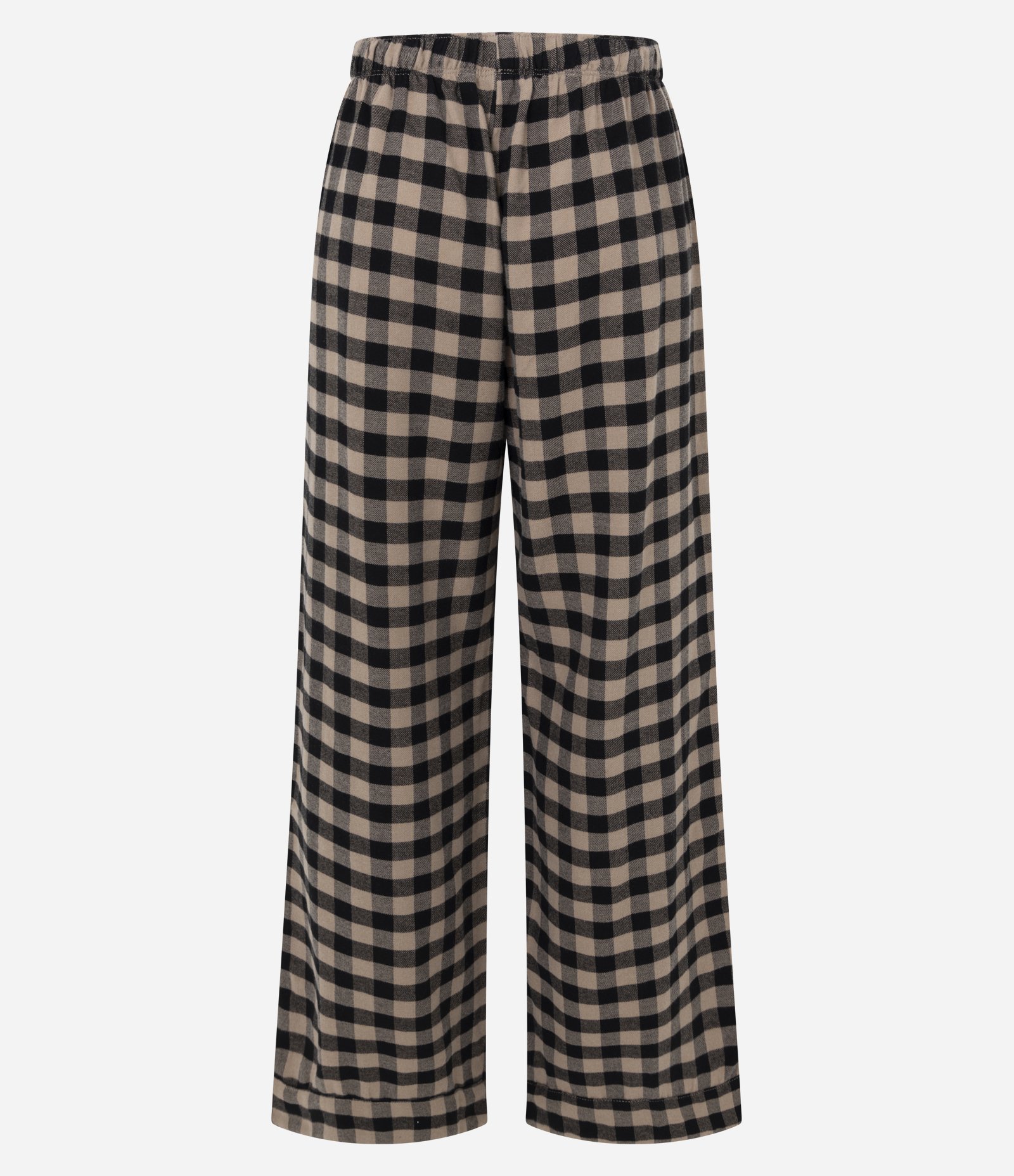 Calça de Pijama em Flanela Xadrez Marrom 6