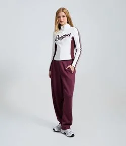 Calça em Modal com Cós Elástico e Amarração