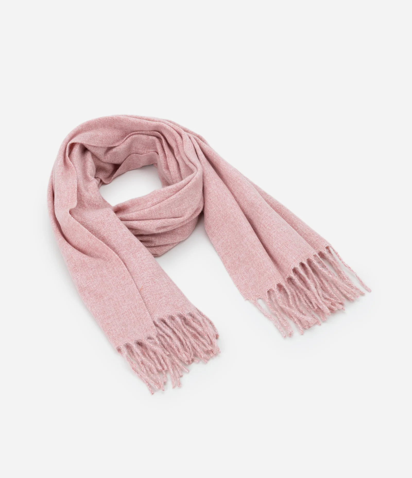 Cachecol Comfy em Flanela com Franjas Rosa 1