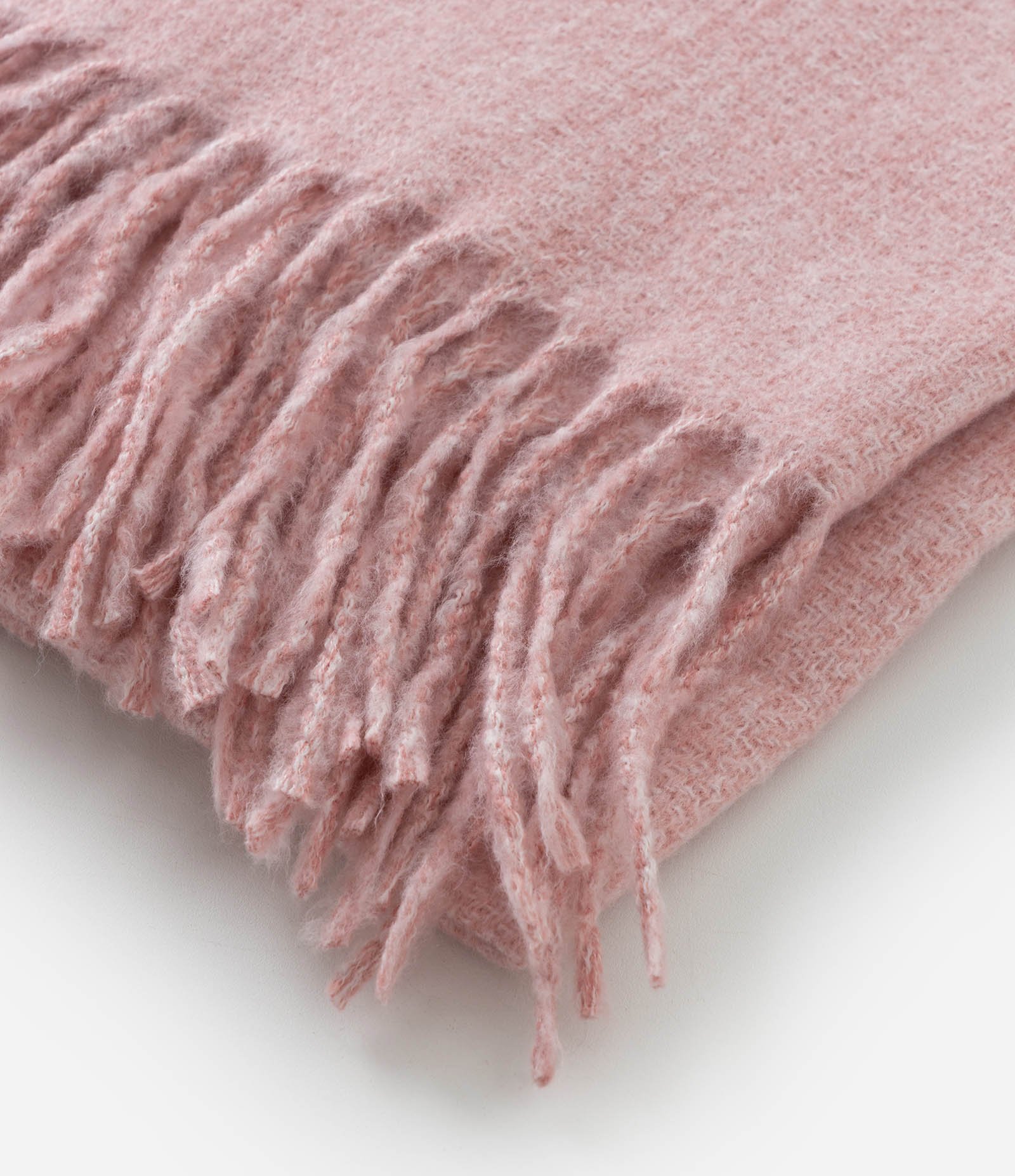 Cachecol Comfy em Flanela com Franjas Rosa 3