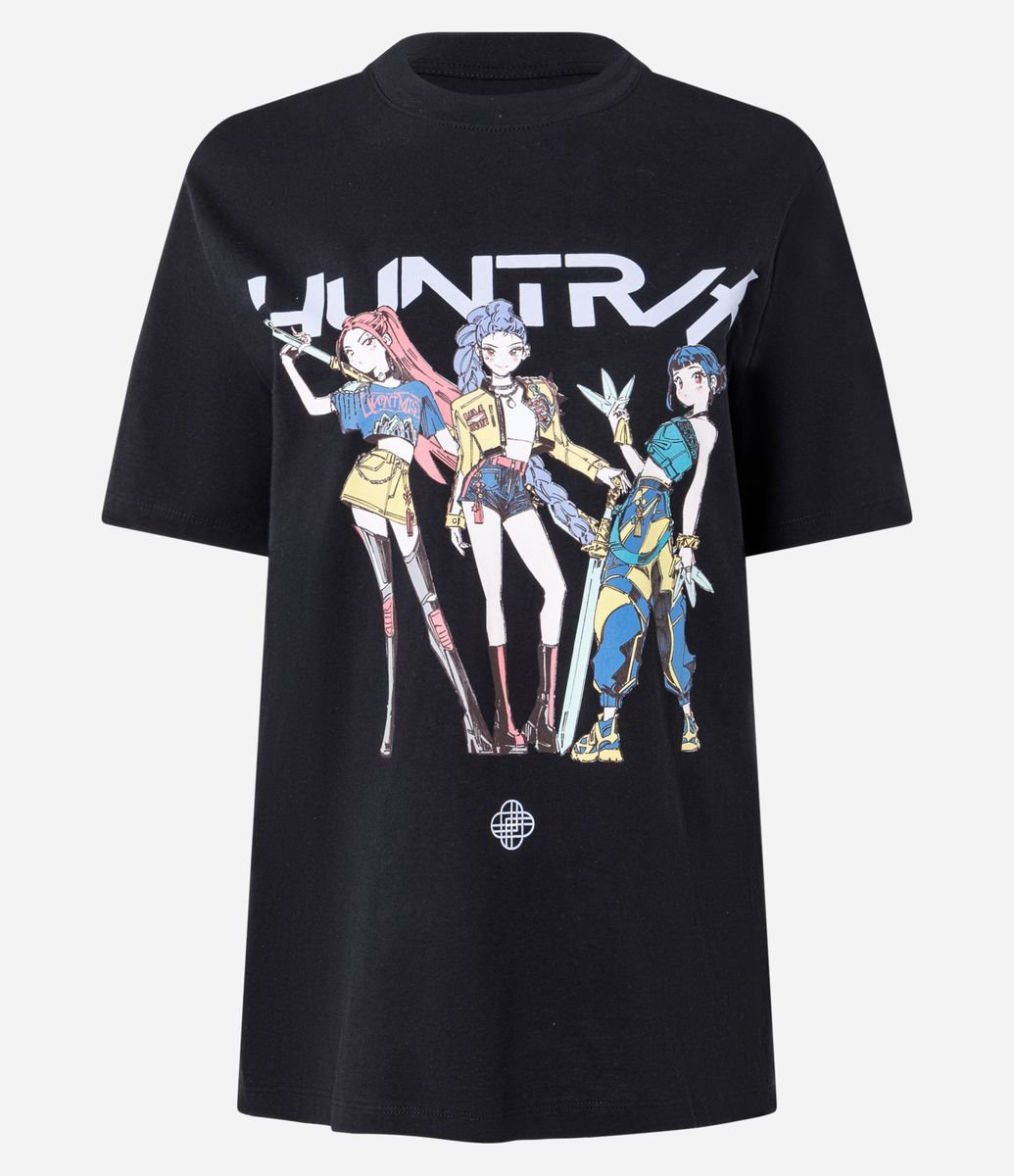 Camiseta das Huntrix Guerreiras do Kpop Preto