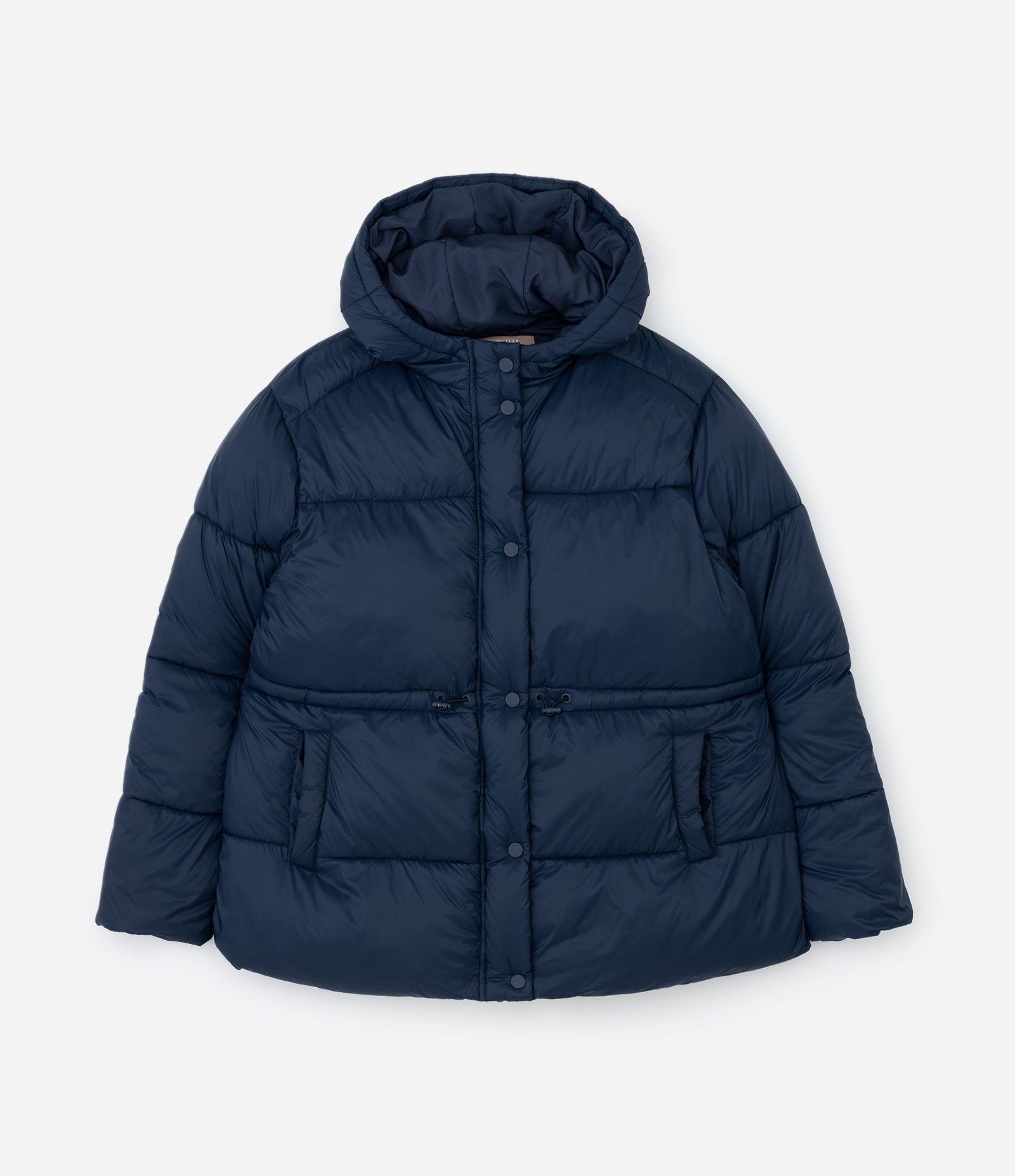 Jaqueta Pesada Acolchoada com Capuz e Regulador Curve & Plus Size Azul 5