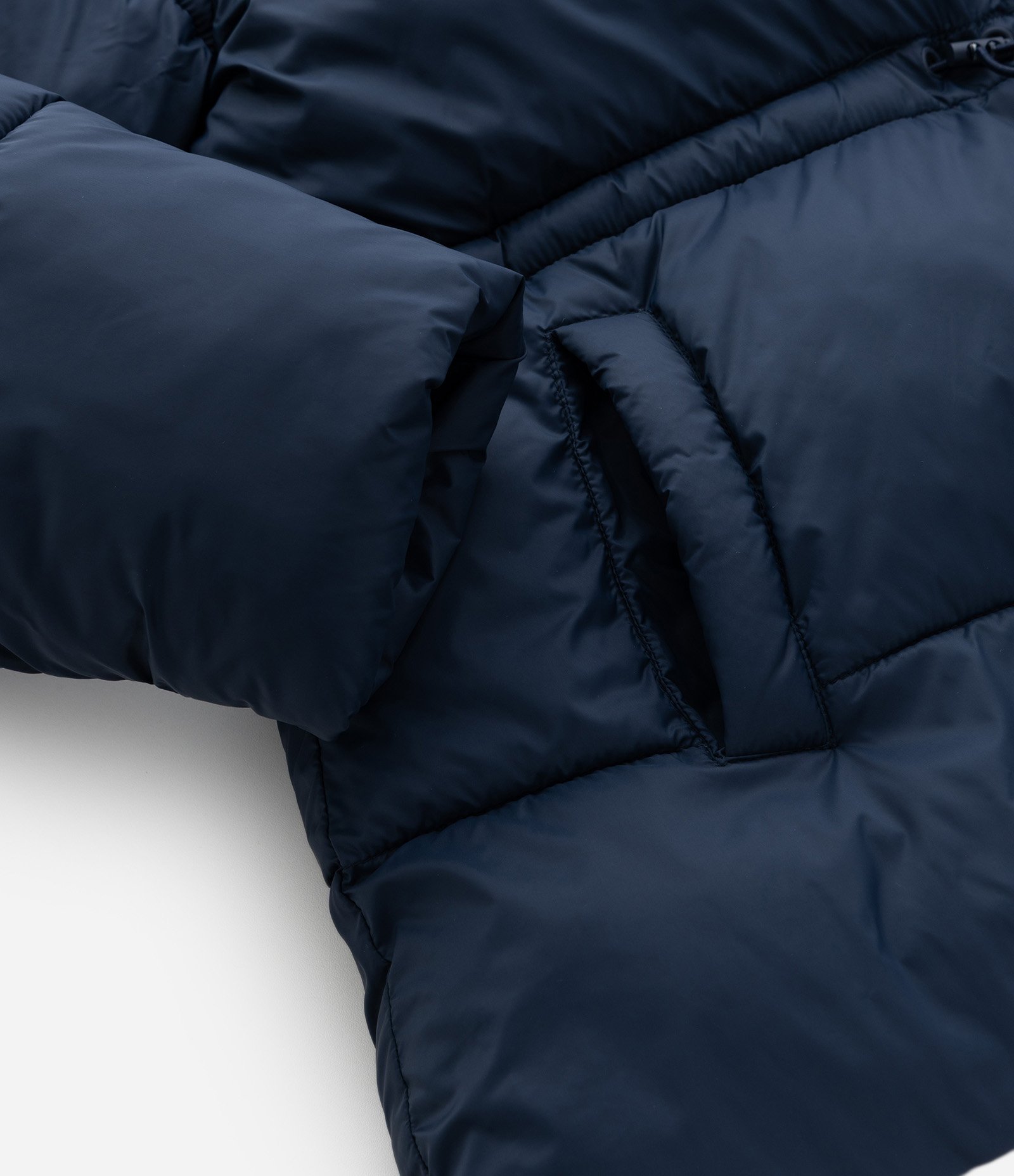 Jaqueta Pesada Acolchoada com Capuz e Regulador Curve & Plus Size Azul 8