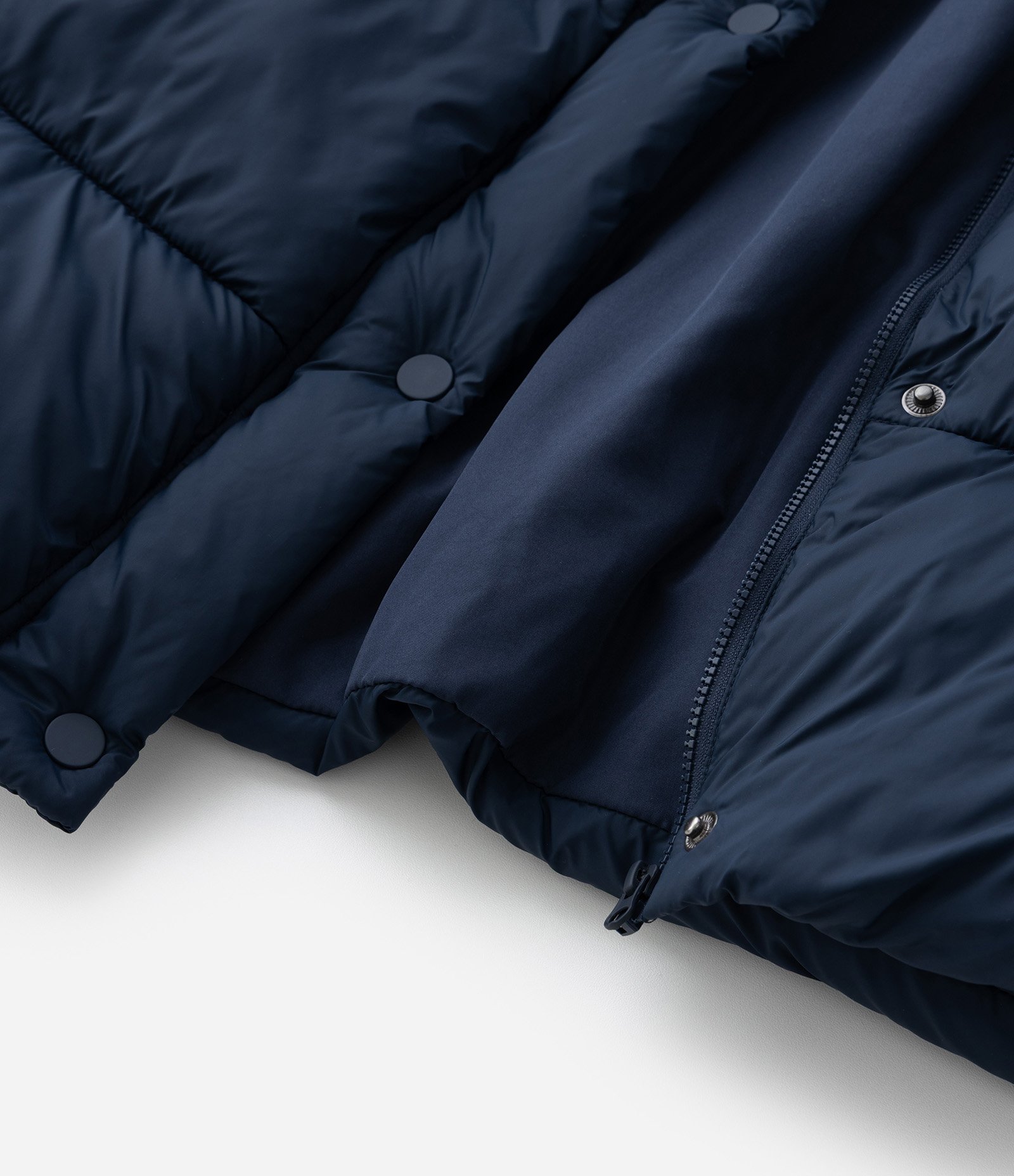 Jaqueta Pesada Acolchoada com Capuz e Regulador Curve & Plus Size Azul 9