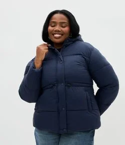 Jaqueta Pesada Acolchoada com Capuz e Regulador Curve & Plus Size