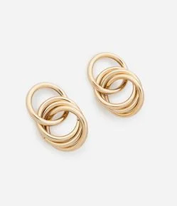 Brinco Botão com Argolas