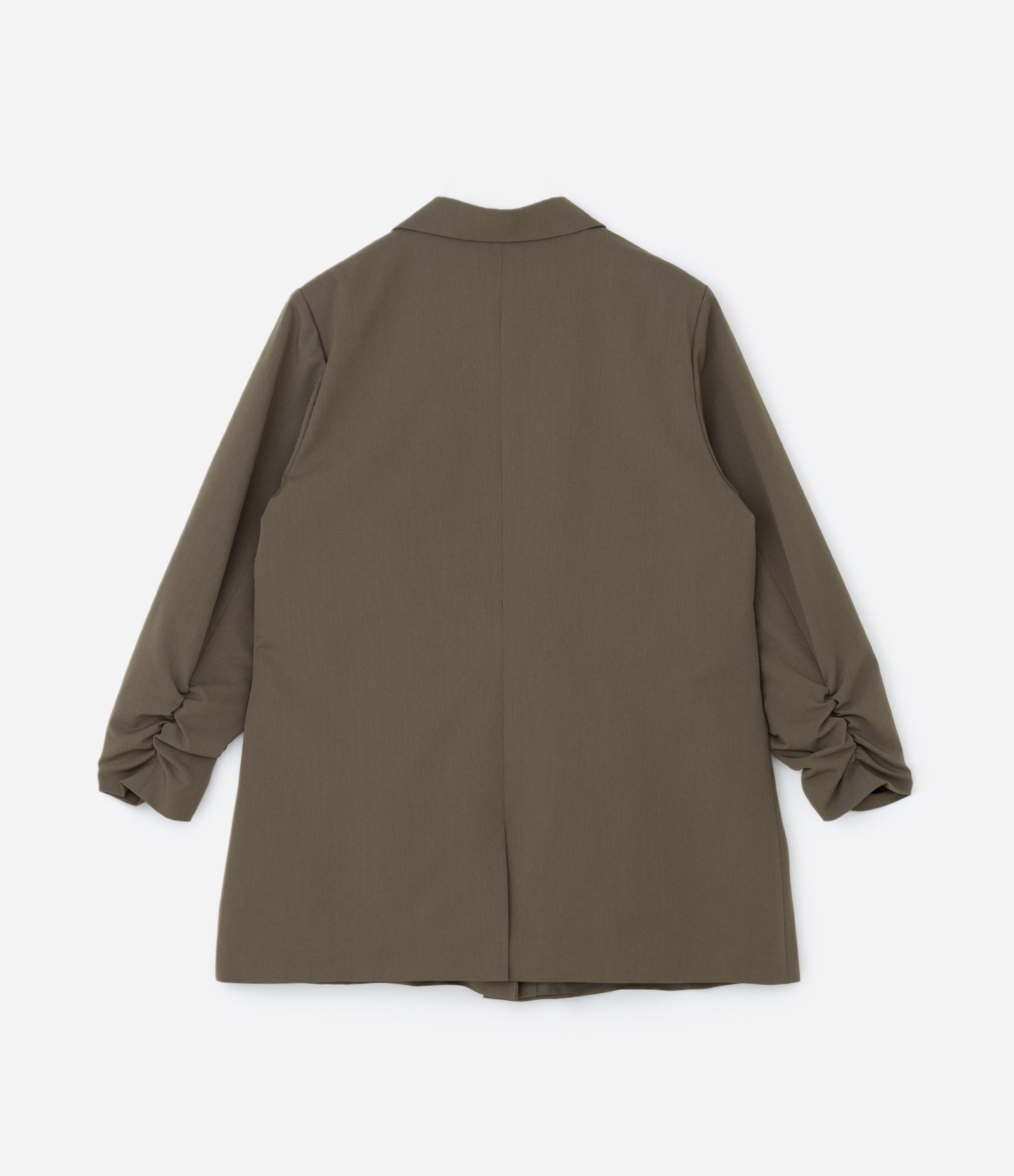 Blazer Alongado em Crepe Manga Puxadinha Curve & Plus Size Verde Musgo 2