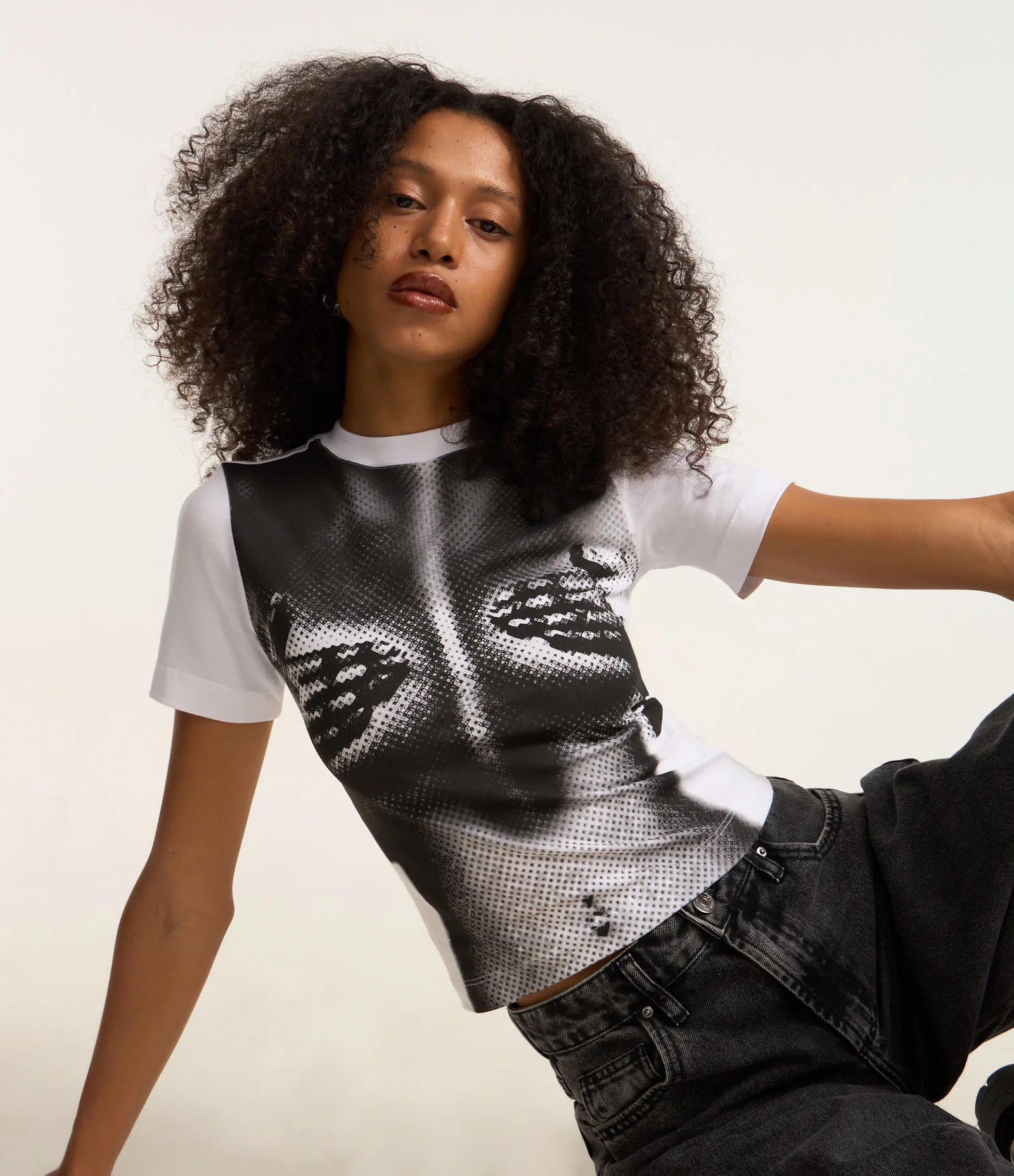 Blusa New T-shirt em Algodão com Estampa Corpo Branco 1