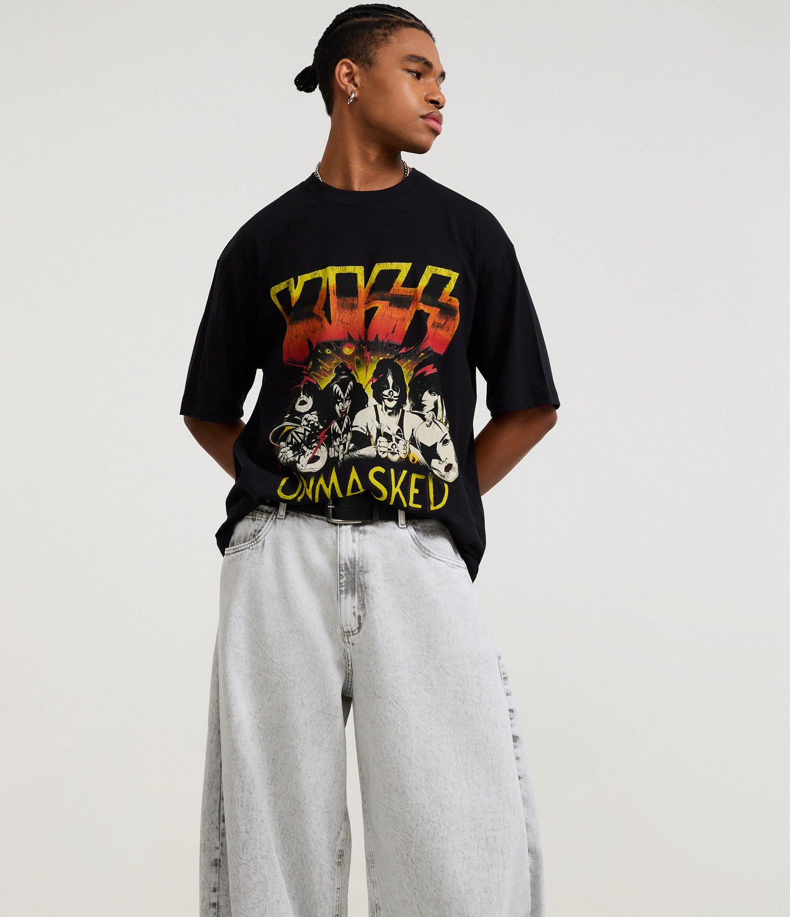 Calça Barrel em Jeans com Bolsos Cinza 5