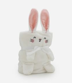 Cobertor Infantil em Plush com Bordado de Coelhinho – Tam U