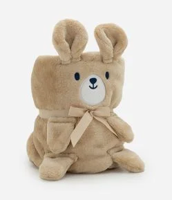 Cobertor Infantil com Ursinho Aplicado – Tam U