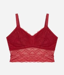 Sutiã Top Alongado em Renda Curve & Plus Size