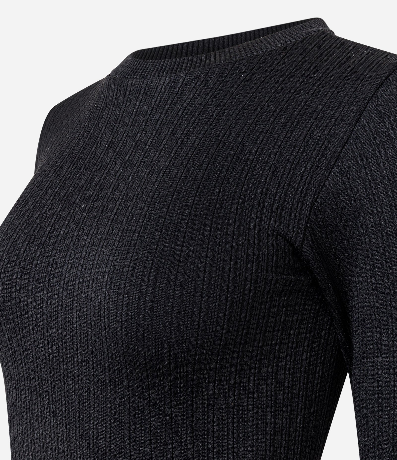 Camiseta Peluciada Sem Costura em Microfibra Preto 6