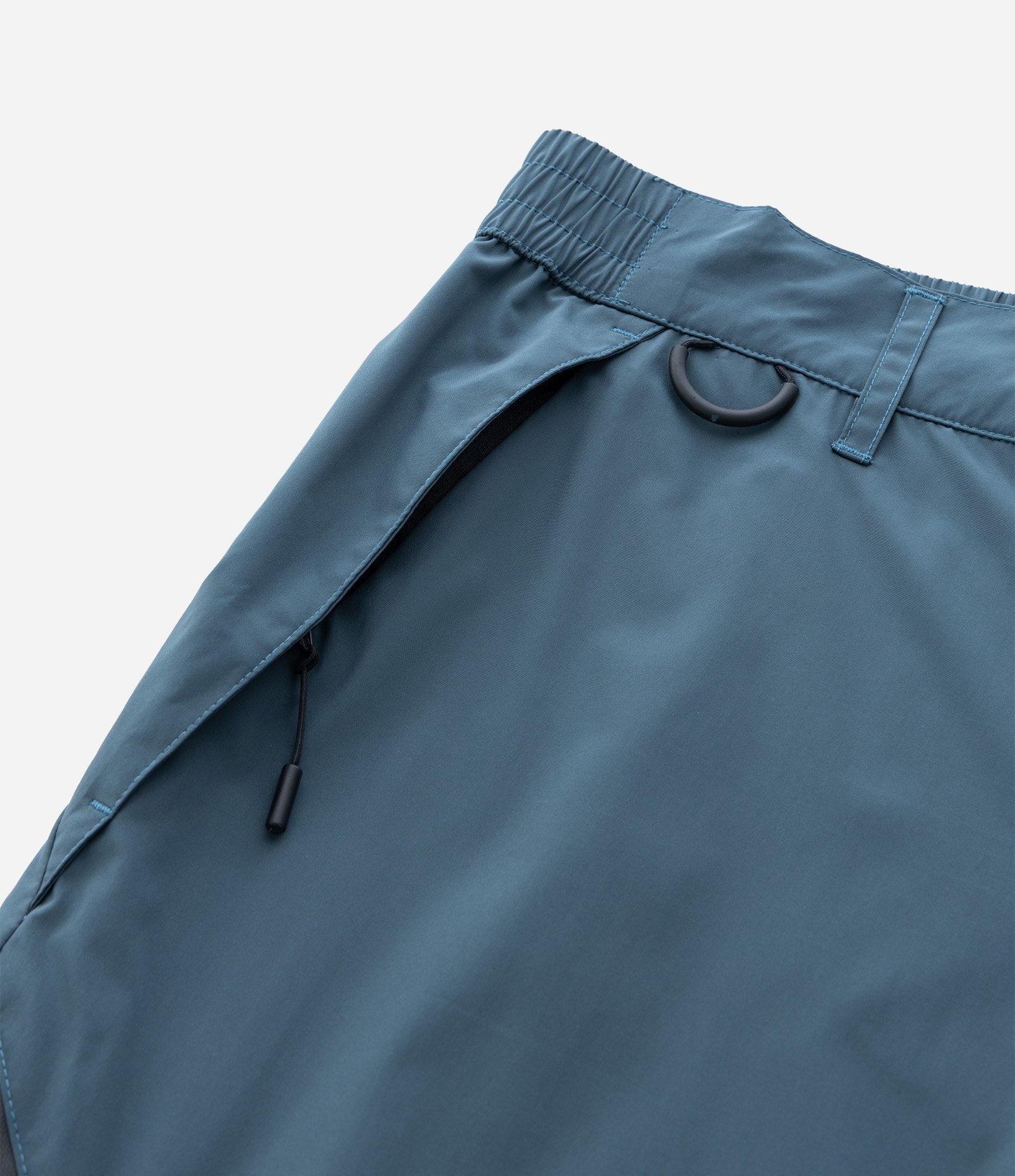 Calça Lisa com 6 bolsos e Detalhe na Perna Azul 6