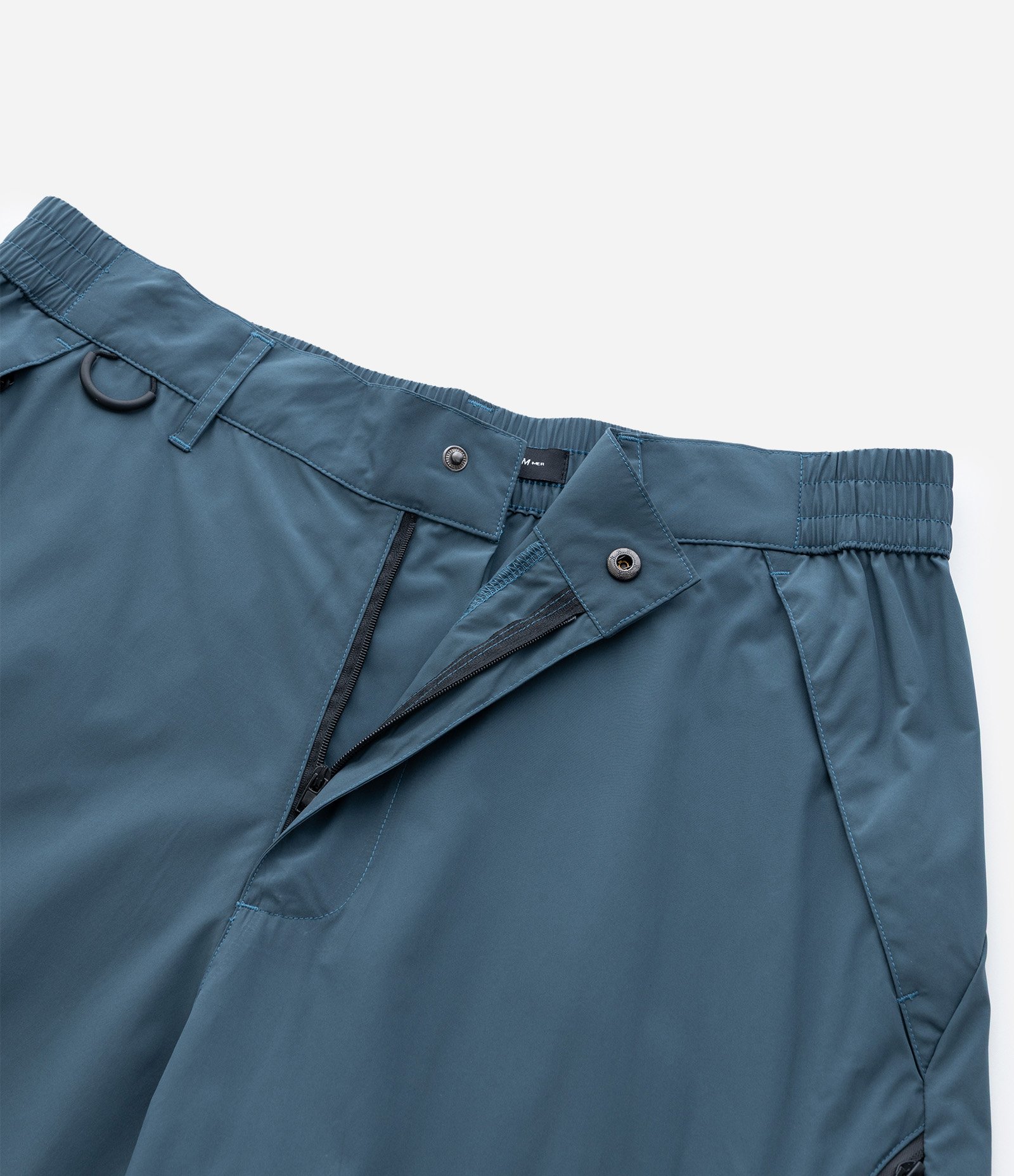 Calça Lisa com 6 bolsos e Detalhe na Perna Azul 7